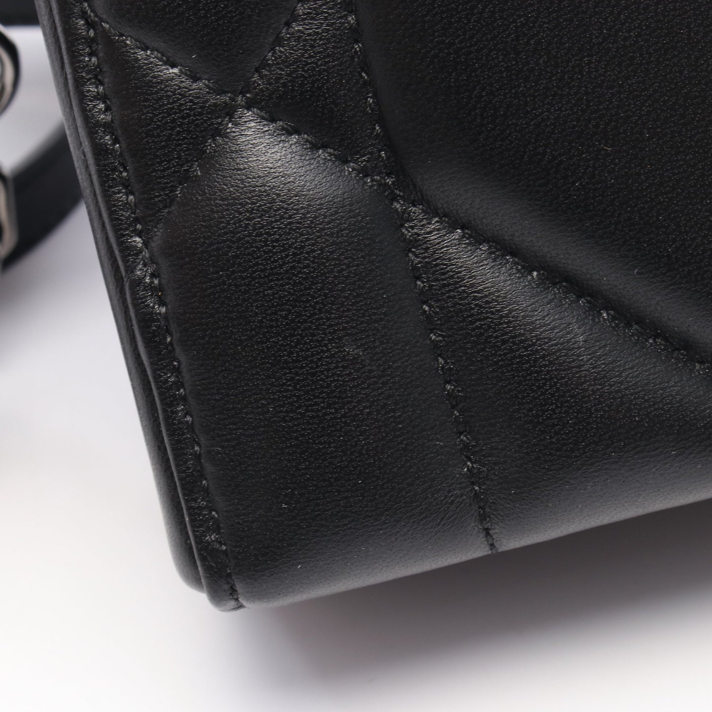 30 MONTAIGNE モンテーニュ マキシカナージュ ハンドバッグ レザー ブラック 2WAY クリスチャンディオール バッグ Christian Dior