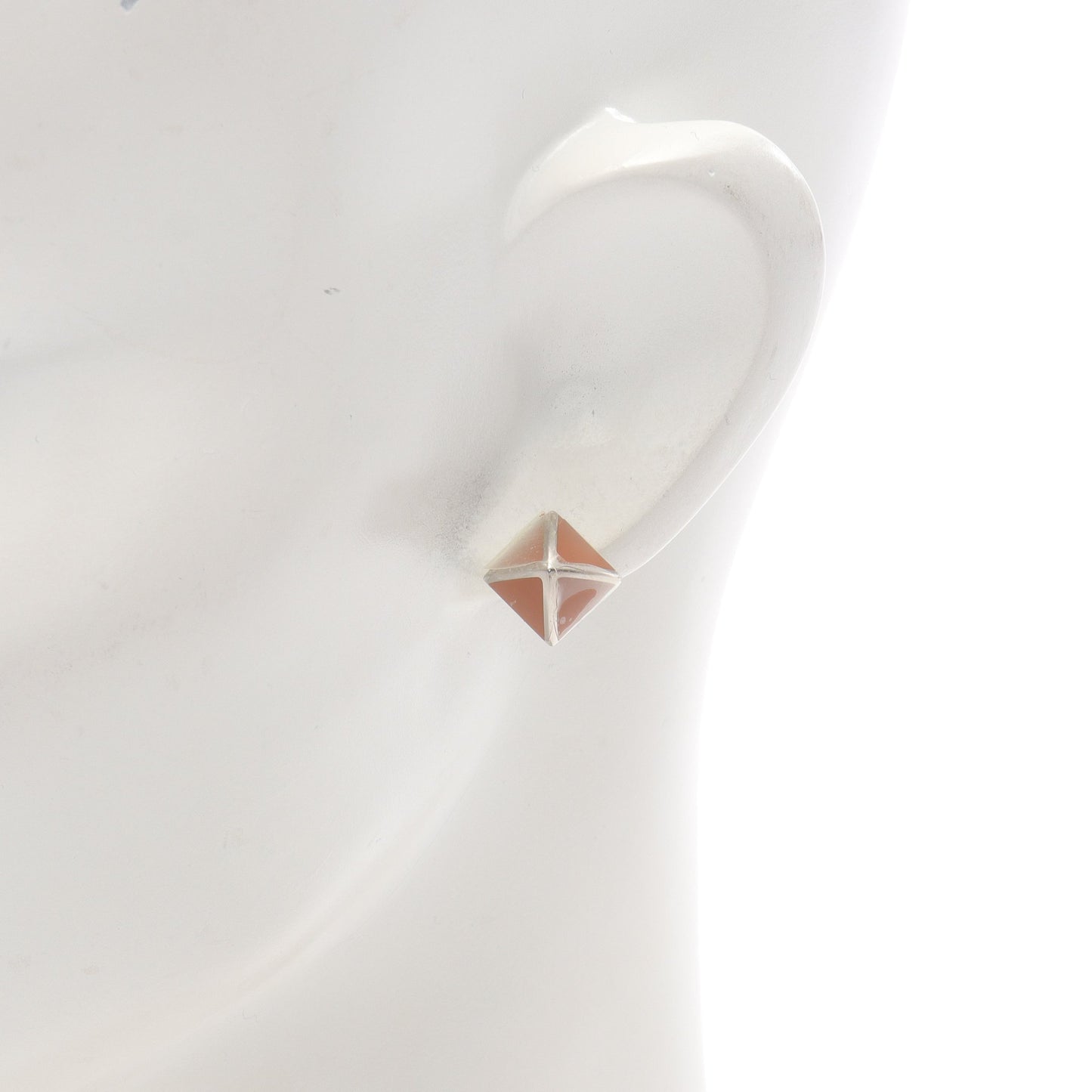 メドール ガイネ PM ピアス ヴォースイフト ライトピンク ブラウン エルメス アクセサリー HERMES