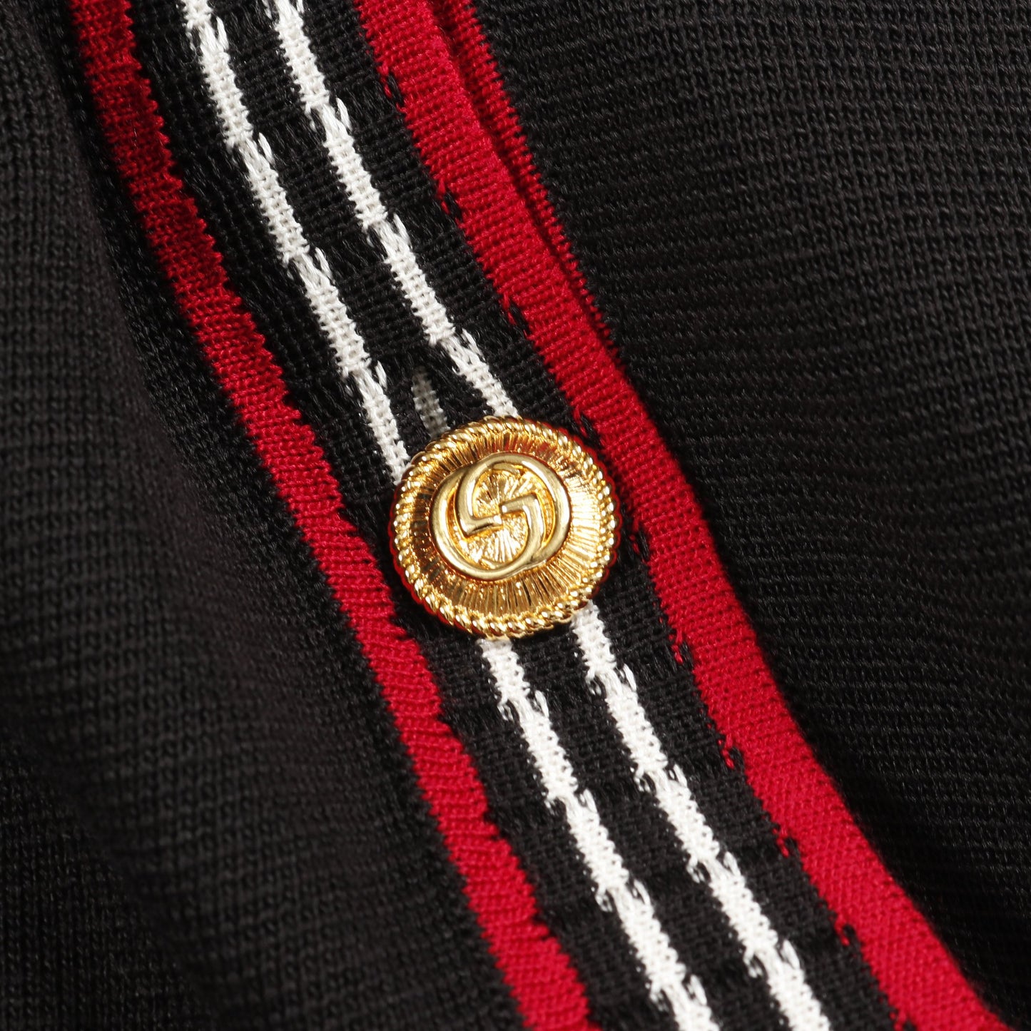 ニット ジャケット シルク コットン ブラック レッド ホワイト グッチ アウター GUCCI