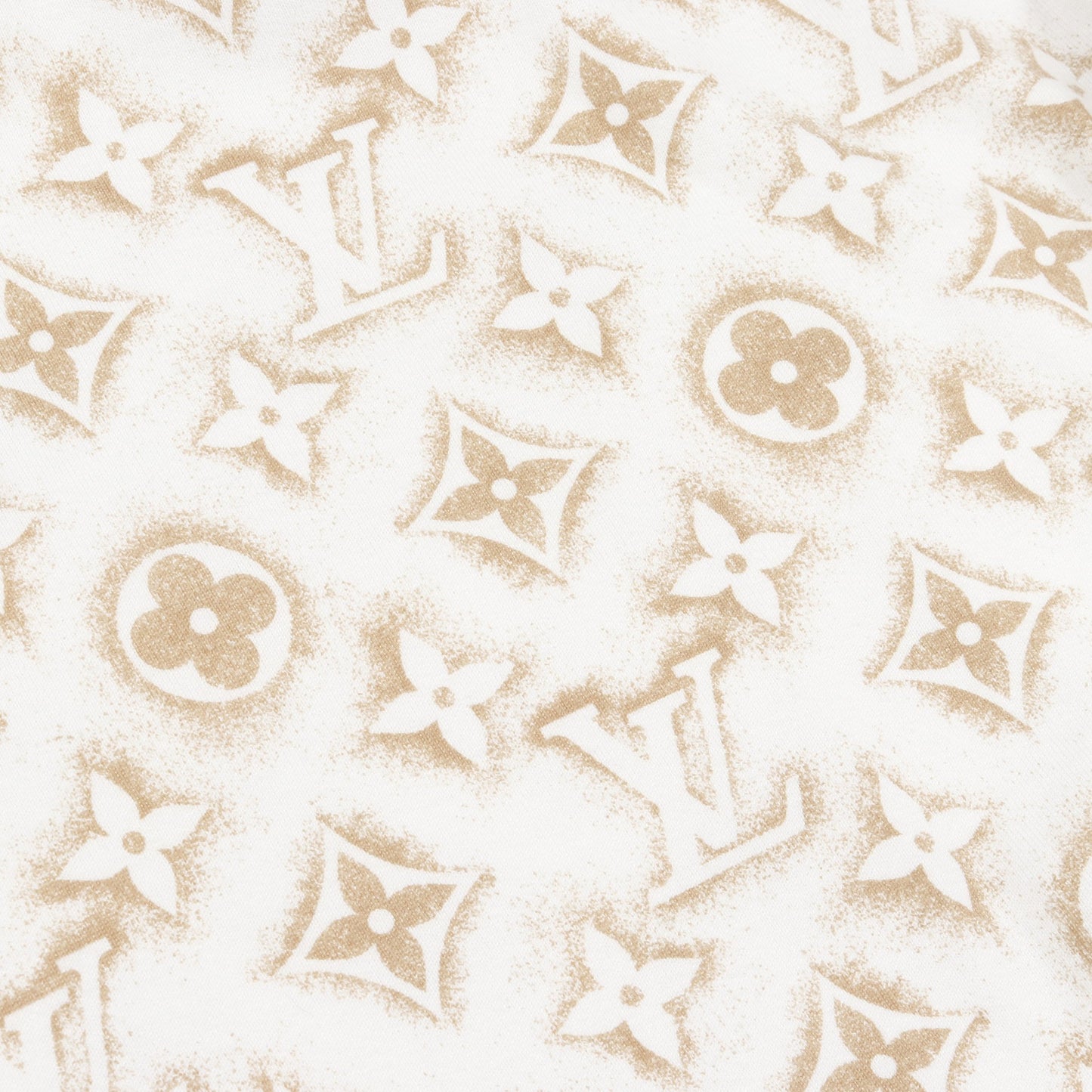 モノグラム Tシャツ クルーネック 半袖 コットン ホワイト ゴールド ルイヴィトン トップス LOUIS VUITTON