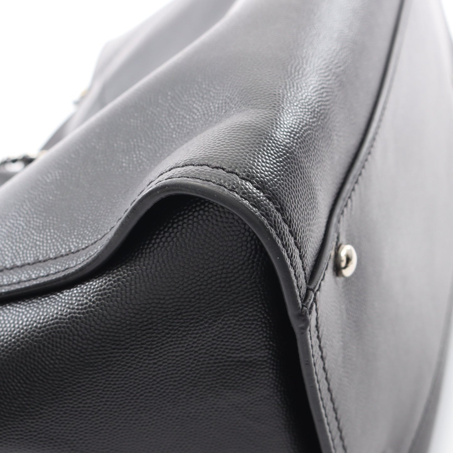 ドーヴィル チェーンショルダーバッグ チェーントートバッグ キャビアスキン ブラック シルバー金具 2WAY シャネル バッグ CHANEL
