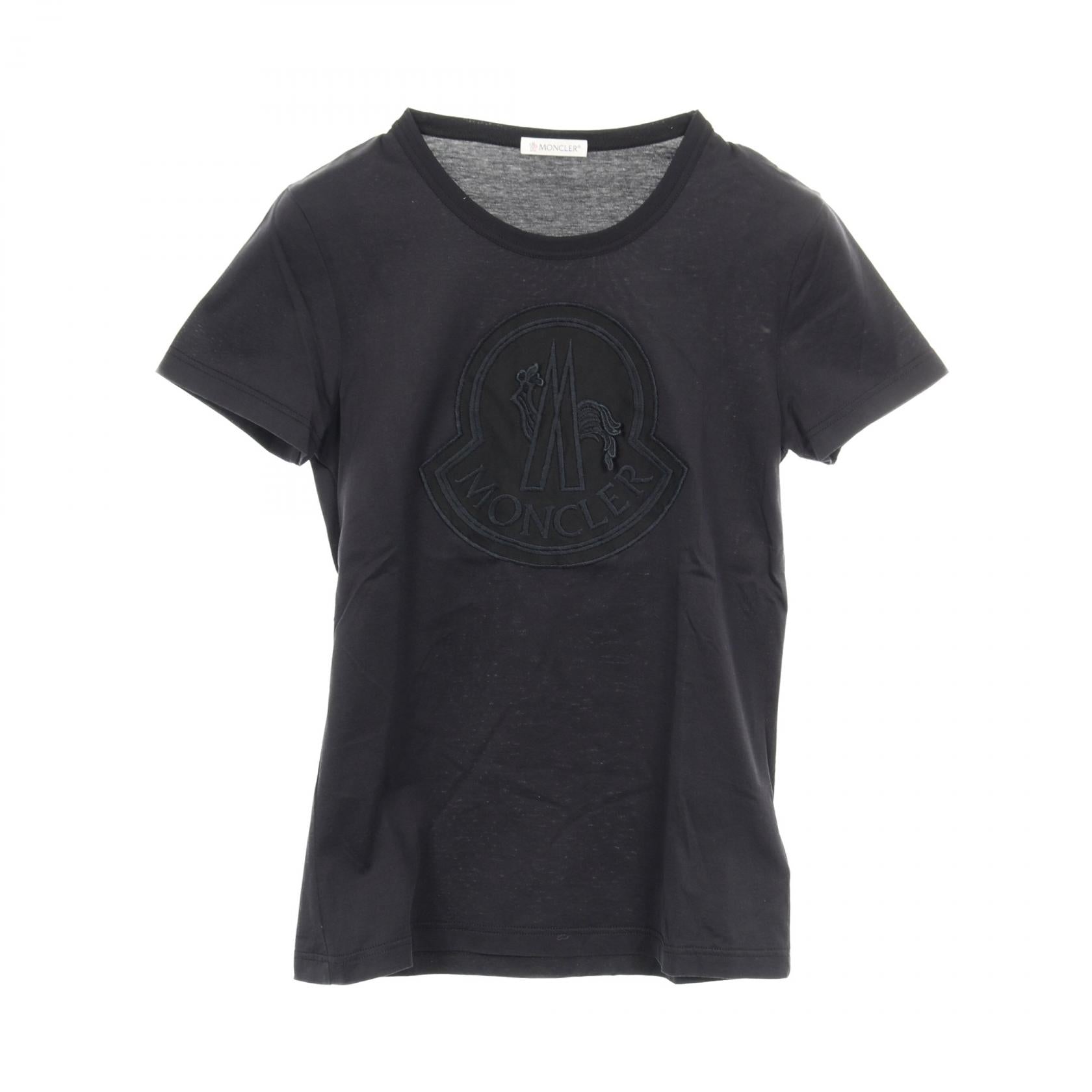 MONCLER ブラック Tシャツ ロゴ刺繍sizeXL Tシャツ クルーネック ロゴ刺繍 コットン ブラック モンクレール – RECLO