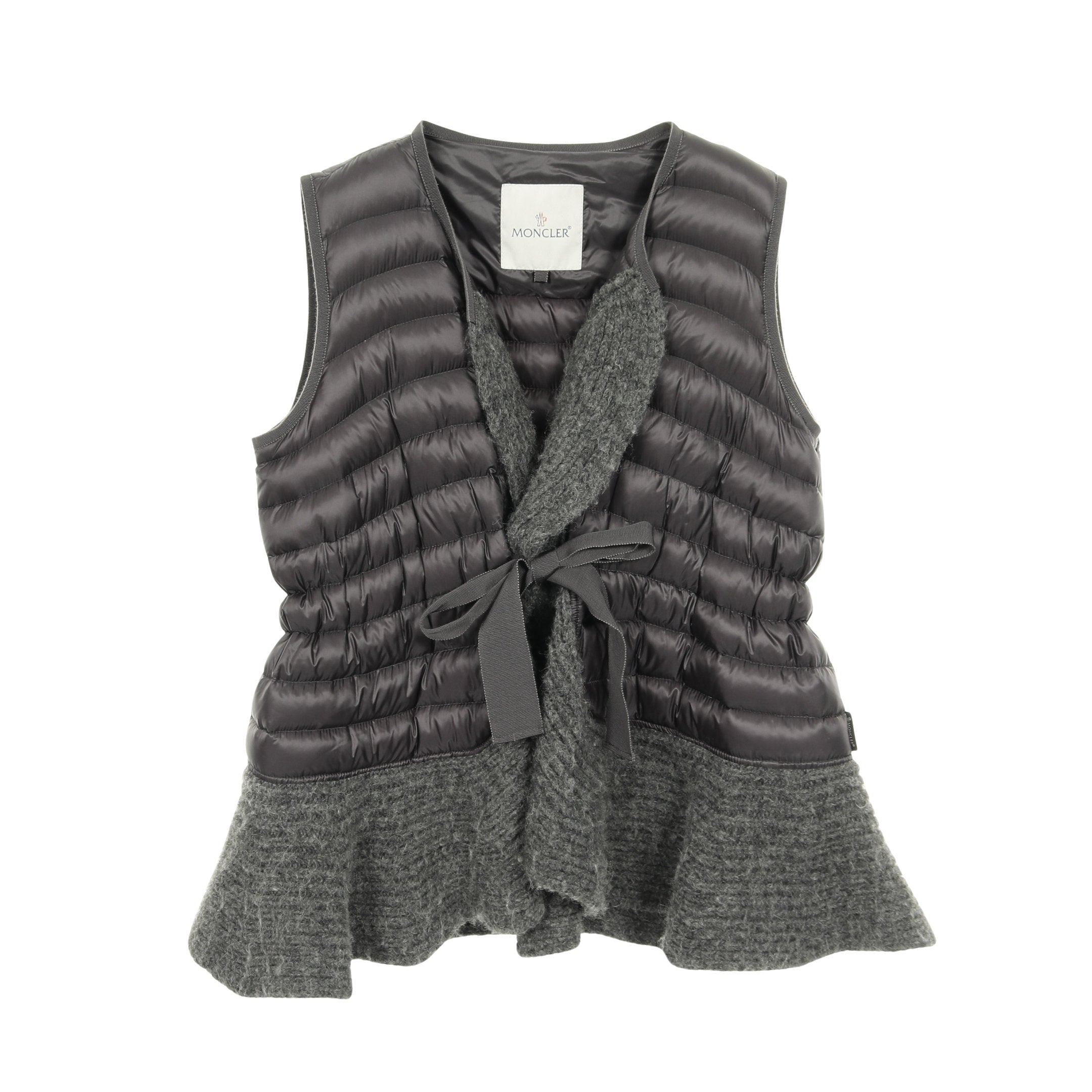 MONCLER ダウンベスト ダークグレー MAR ダウンベスト ナイロン グレー ダークグレー 切替 モンクレール