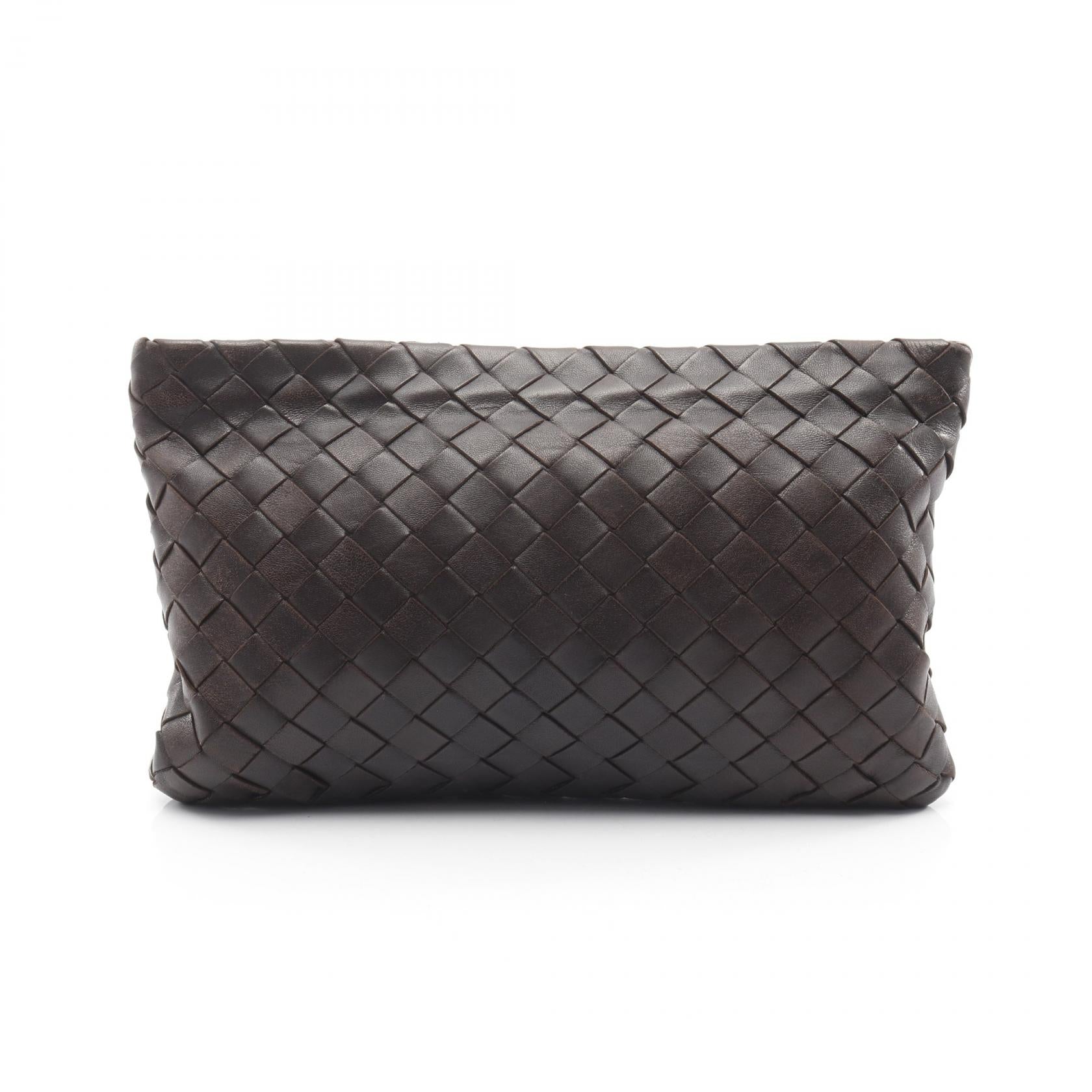 BOTTEGA VENETA クラッチバッグ イントレチャート ダークブラウン BOTTEGA VENETA クラッチバッグ イントレチャート ダークブラウン