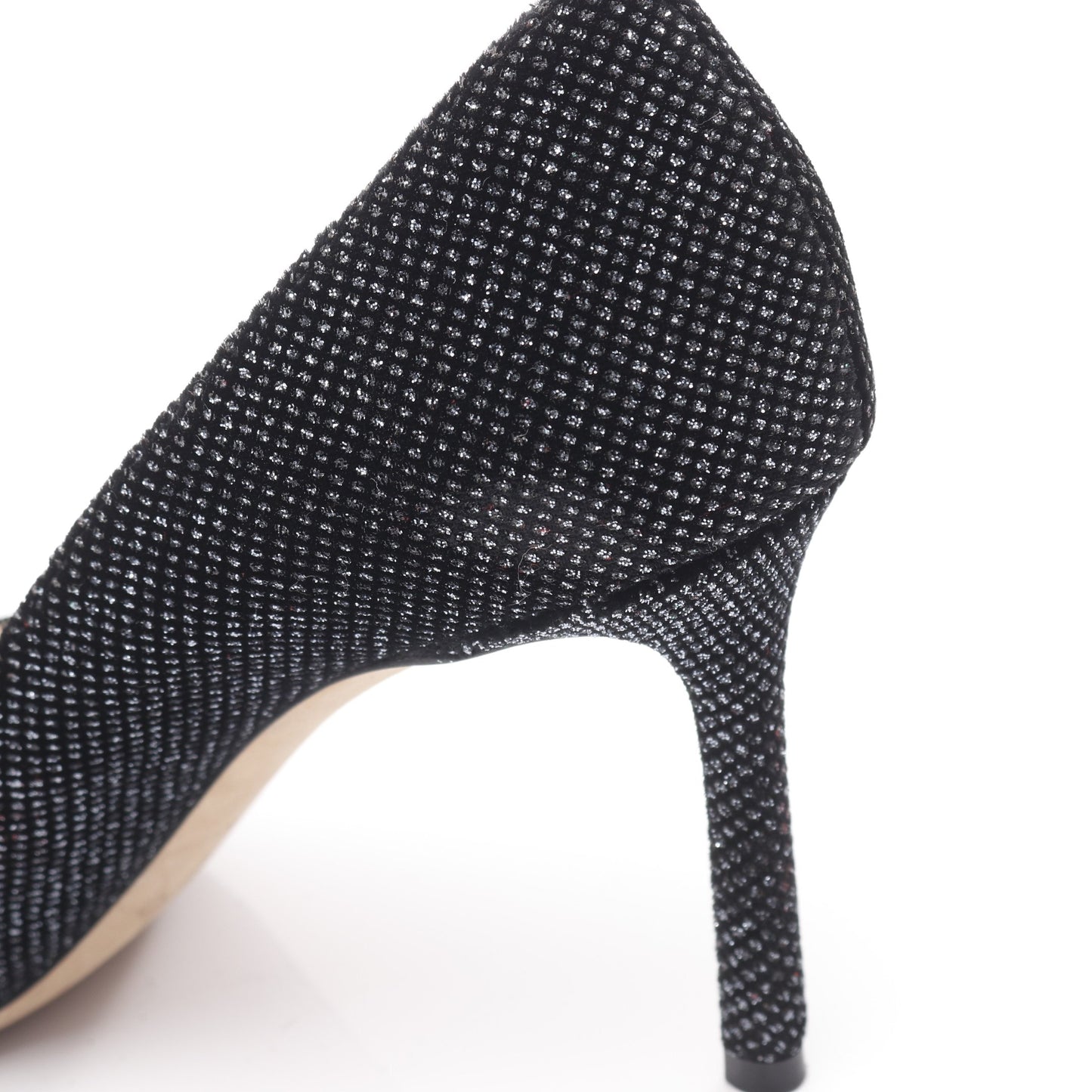 パンプス ラメ ファブリック ブラック シルバー ジミーチュウ シューズ JIMMY CHOO