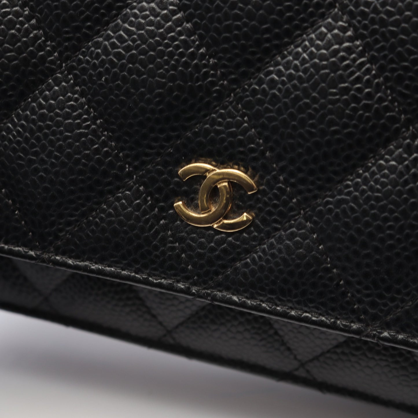 マトラッセ チェーンウォレット キャビアスキン ブラック ゴールド金具 シャネル バッグ CHANEL
