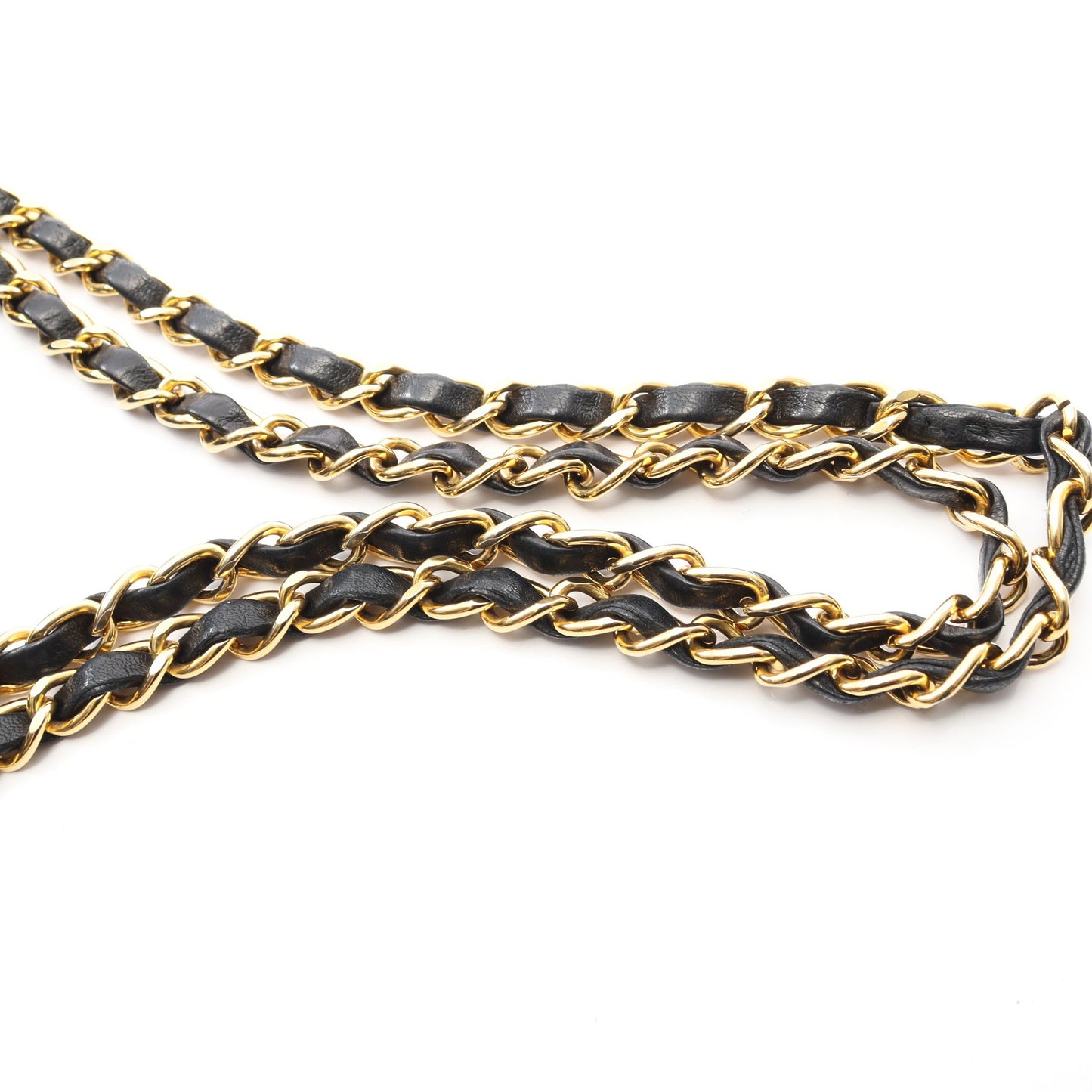 マトラッセ Wフラップ Wチェーンショルダーバッグ ラムスキン ブラック ゴールド金具 ヴィンテージ シャネル バッグ CHANEL