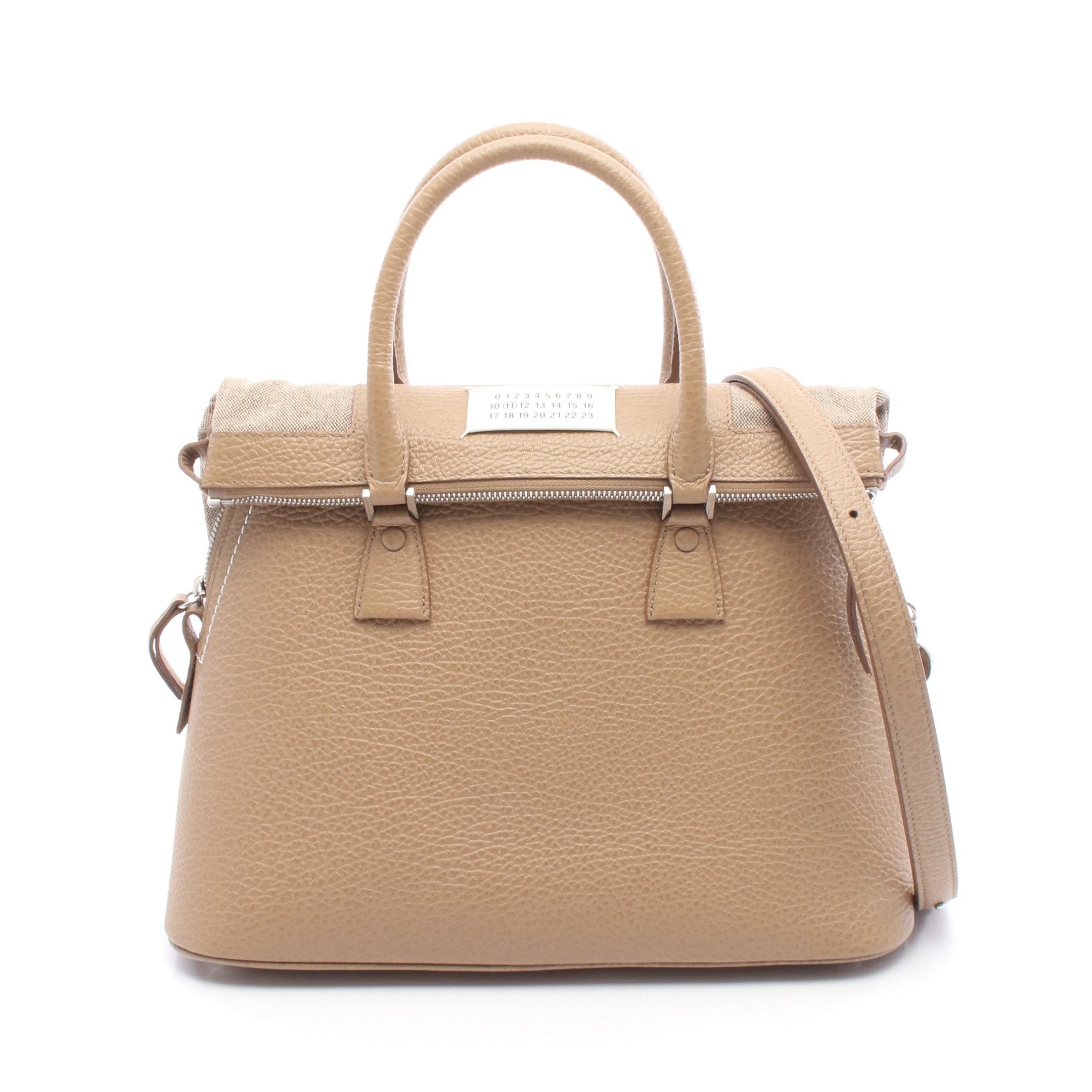 5AC ミディアム ハンドバッグ レザー ベージュ 2WAY メゾンマルジェラ