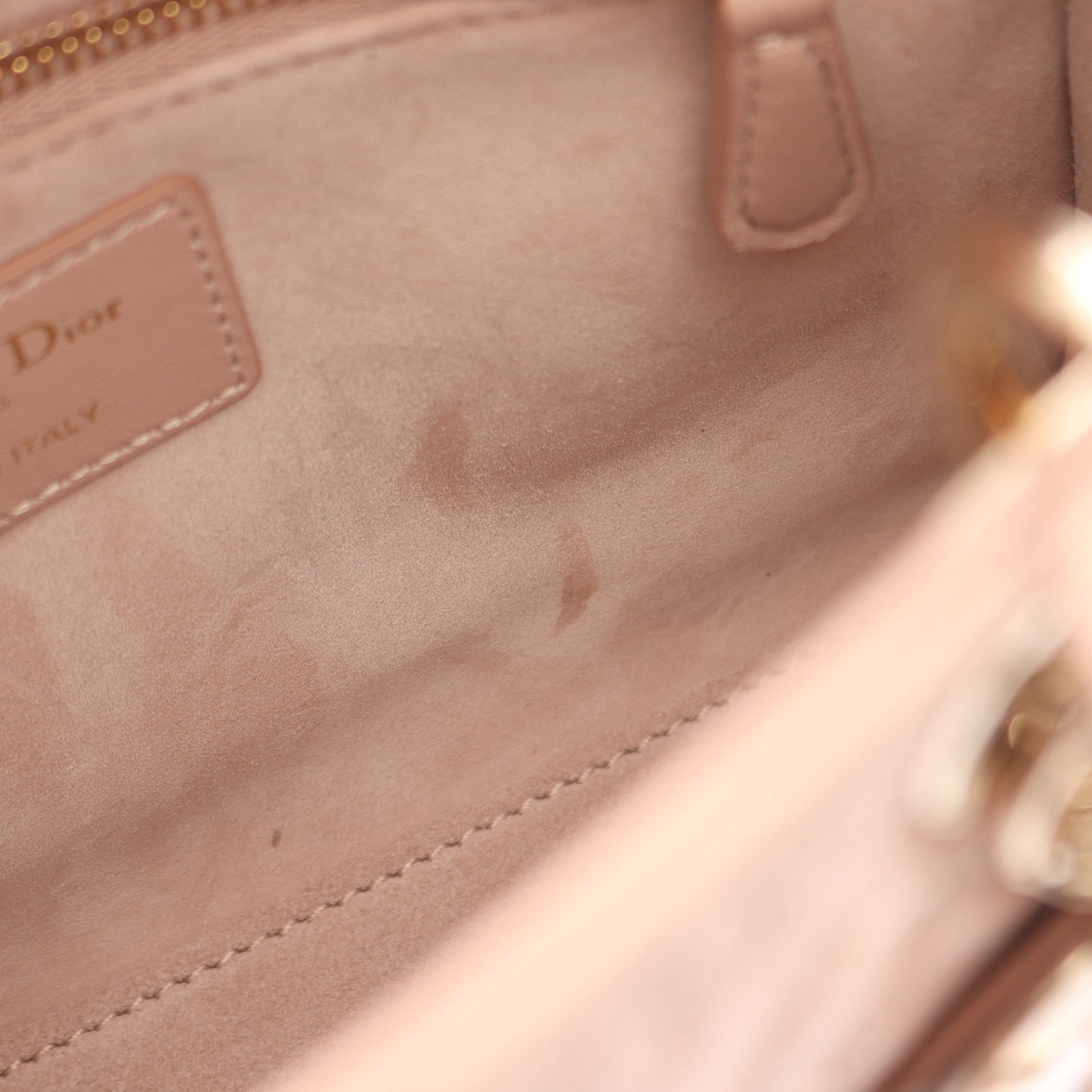 LADY DIOR MY ABCDIOR レディディオール スモール ハンドバッグ フローラル刺繍 レザー ピンクベージュ クリスチャンディオール バッグ Christian Dior