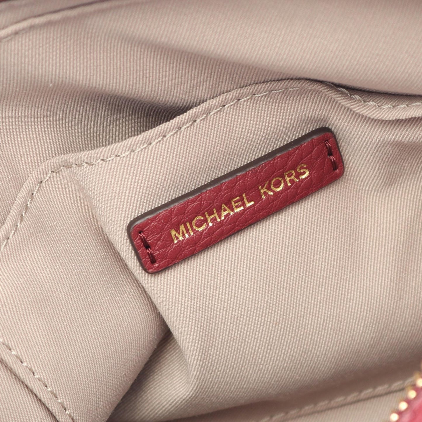 BRYANT カメラバッグ ハンドバッグ PVCコーティングキャンバス レザー ボルドー マイケルコース バッグ MICHAEL KORS