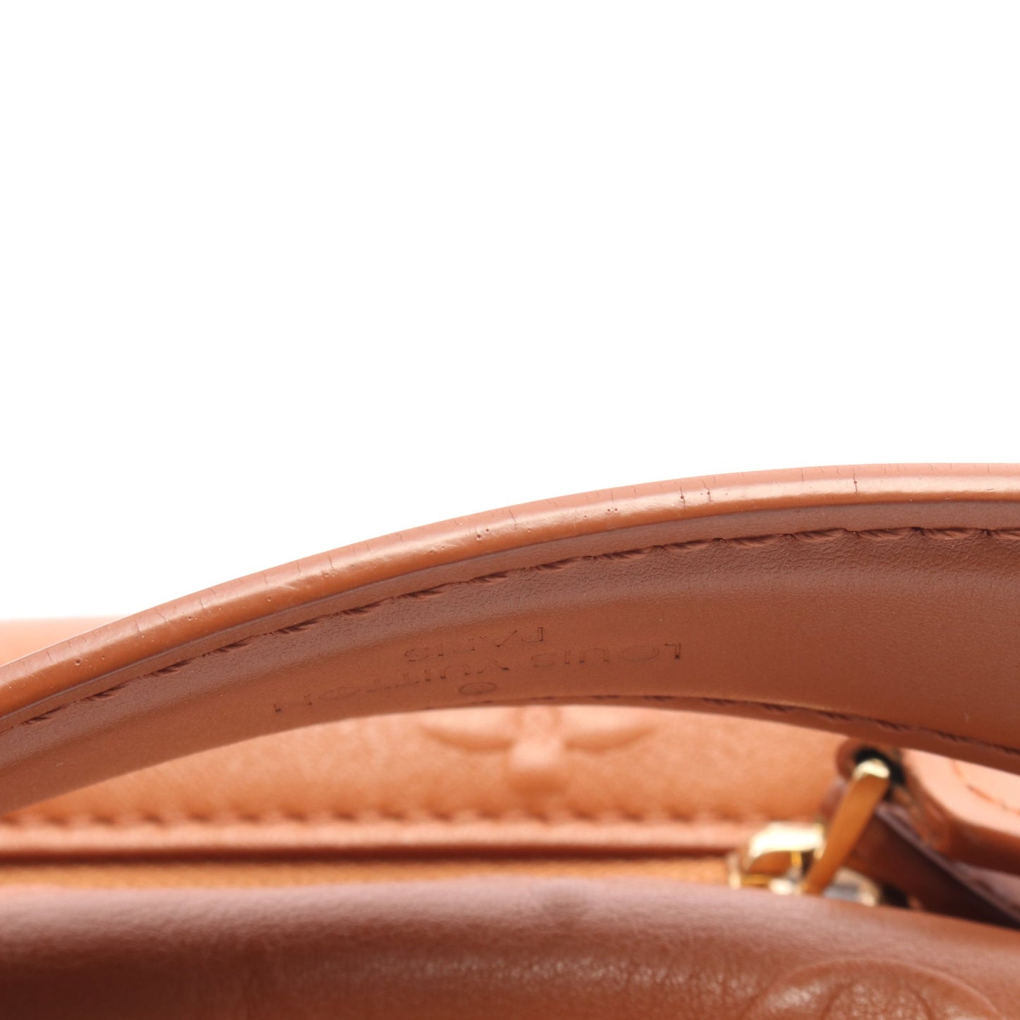 サイドトランク モノグラム タン ハンドバッグ レザー ブラウン 2WAY ルイヴィトン バッグ LOUIS VUITTON