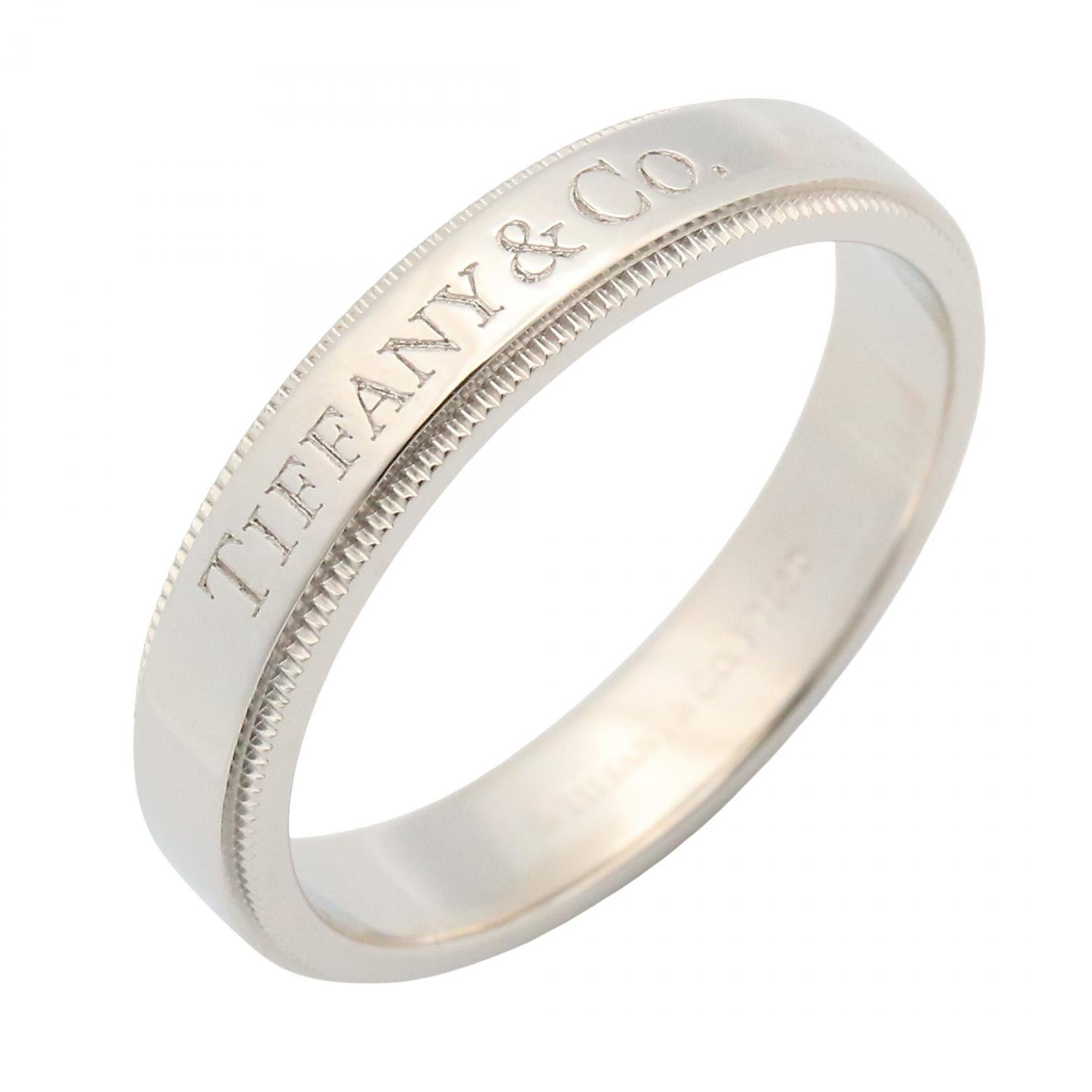 ティファニー　ノーツミルグレインTiffany プラチナリング ティファニー トゥギャザー ミルグレイン バンド リング プラチナ、幅