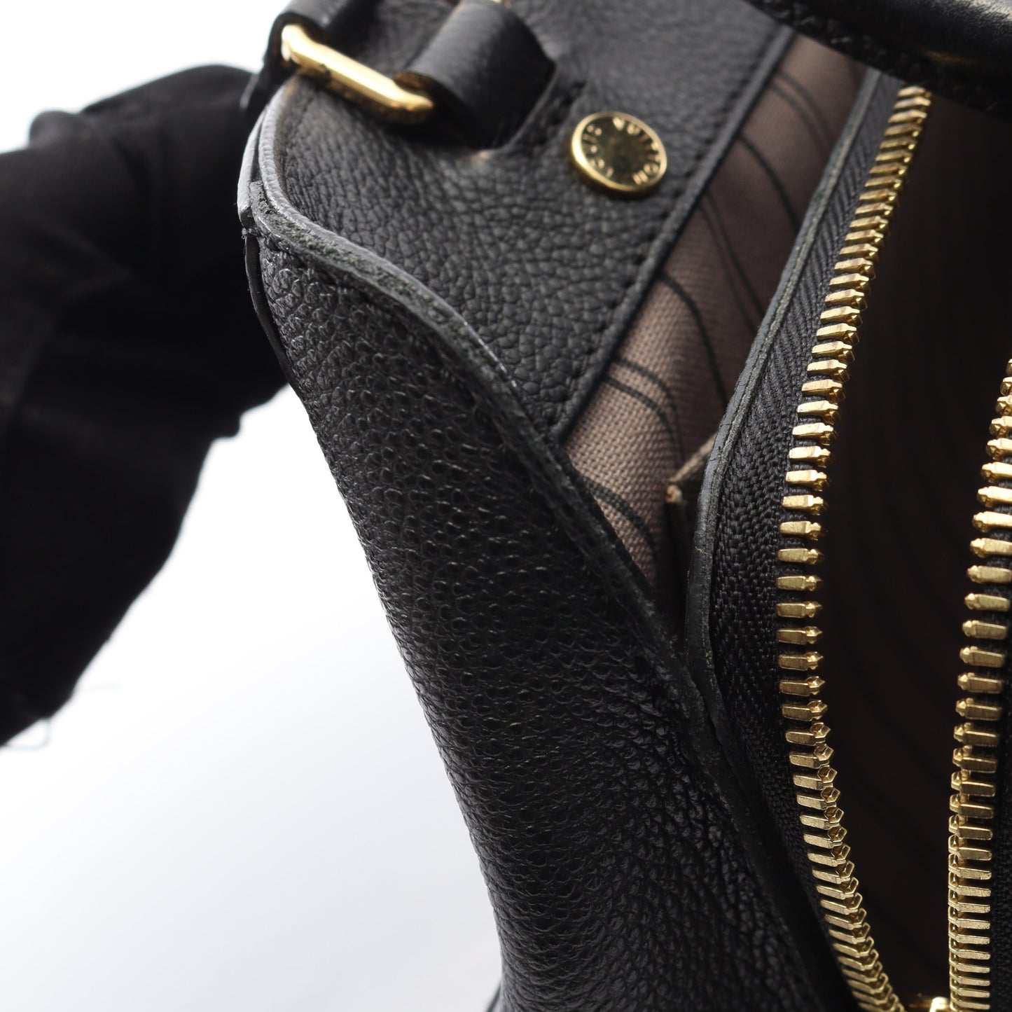 モンテーニュBB モノグラムアンプラント ノワール ハンドバッグ レザー ブラック ルイヴィトン バッグ LOUIS VUITTON