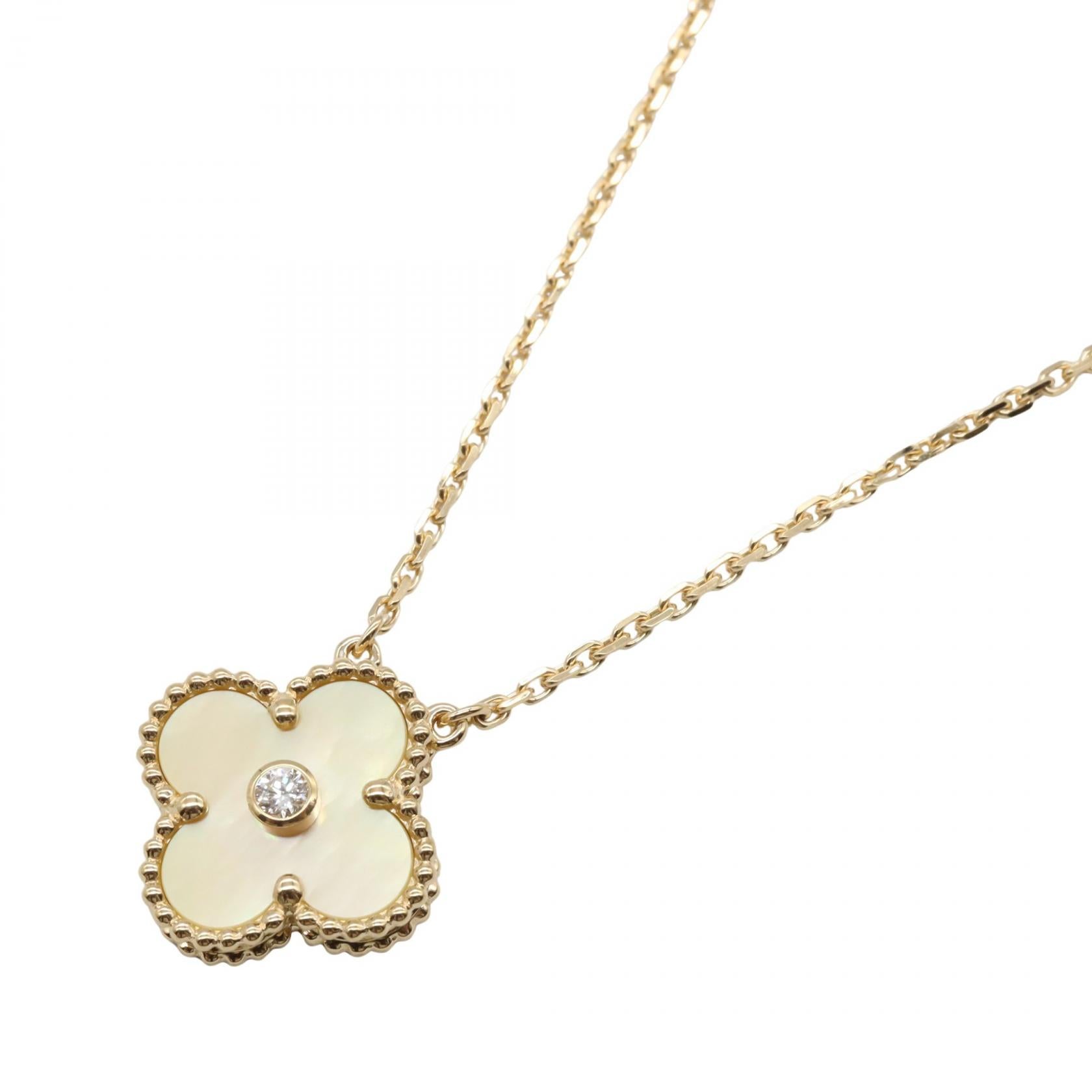 ヴィンテージアルハンブラ ネックレス イエローマザーオブパール