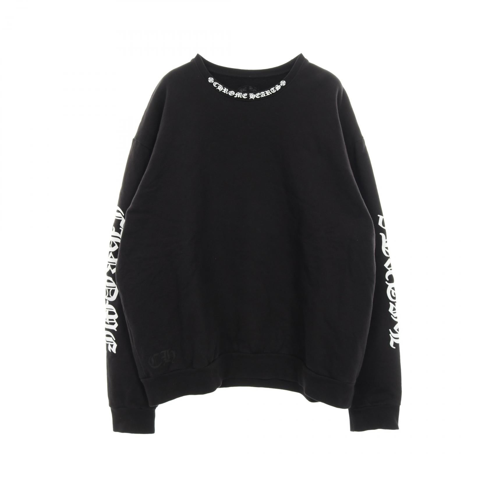 Neck Logo ネックロゴ スウェットシャツ コットン ブラック クロム 