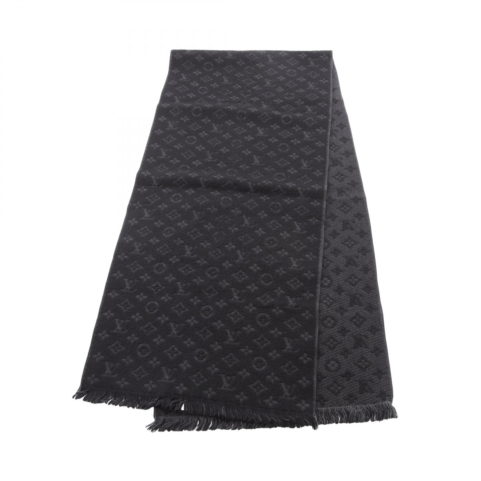 ルイヴィトン マフラー モノグラム クラシック ノワール ブラック エシャルプ モノグラム クラシック ノワール マフラー ウール ブラック