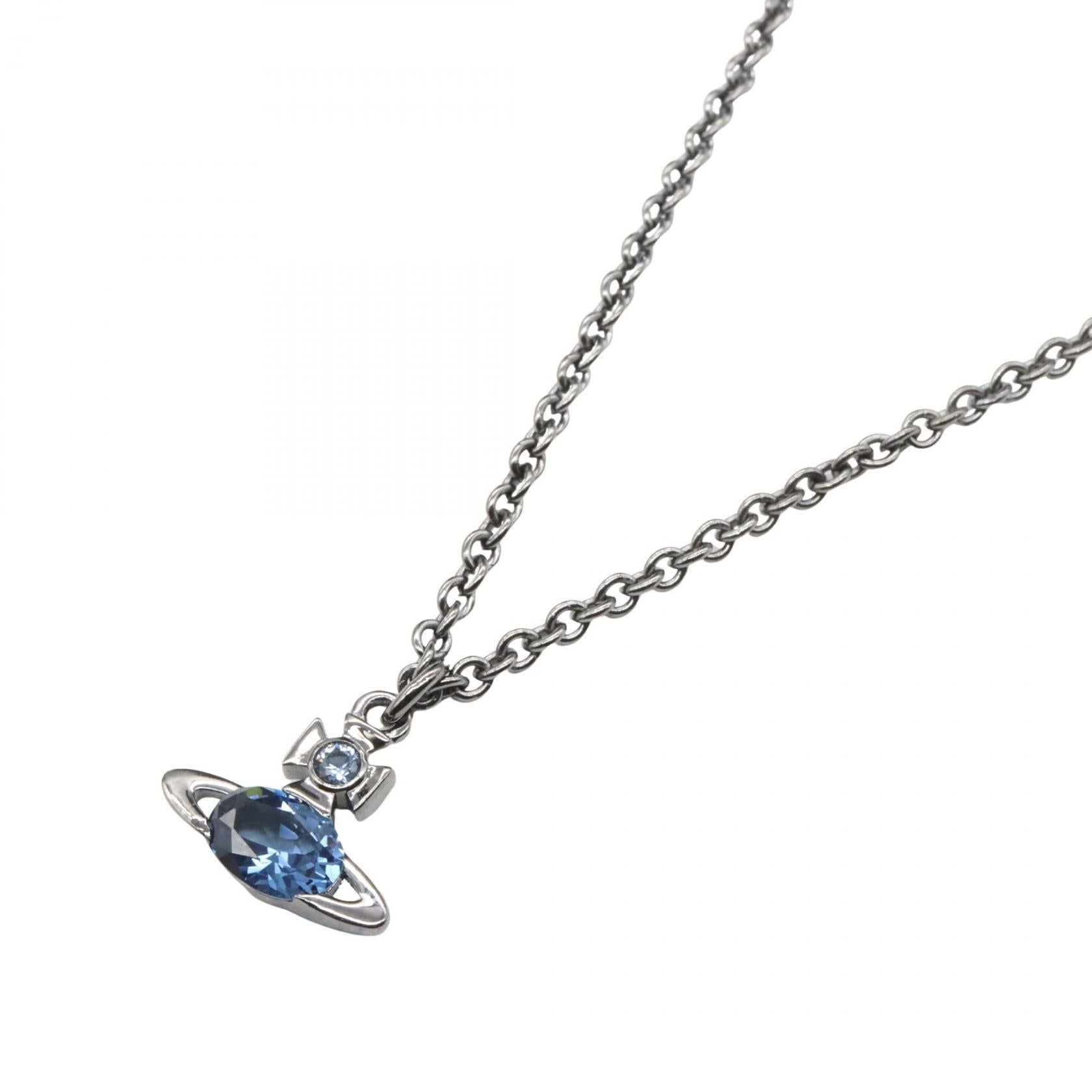 ネックレス ネックレス 真鍮 ガンメタル ブルー ヴィヴィアンウエスト