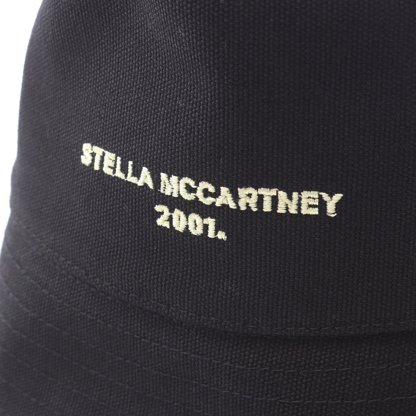 バケット ハット ロゴ刺繍 コットン ブラック ライトイエロー ステラマッカートニー 財布・小物 Stella McCartney