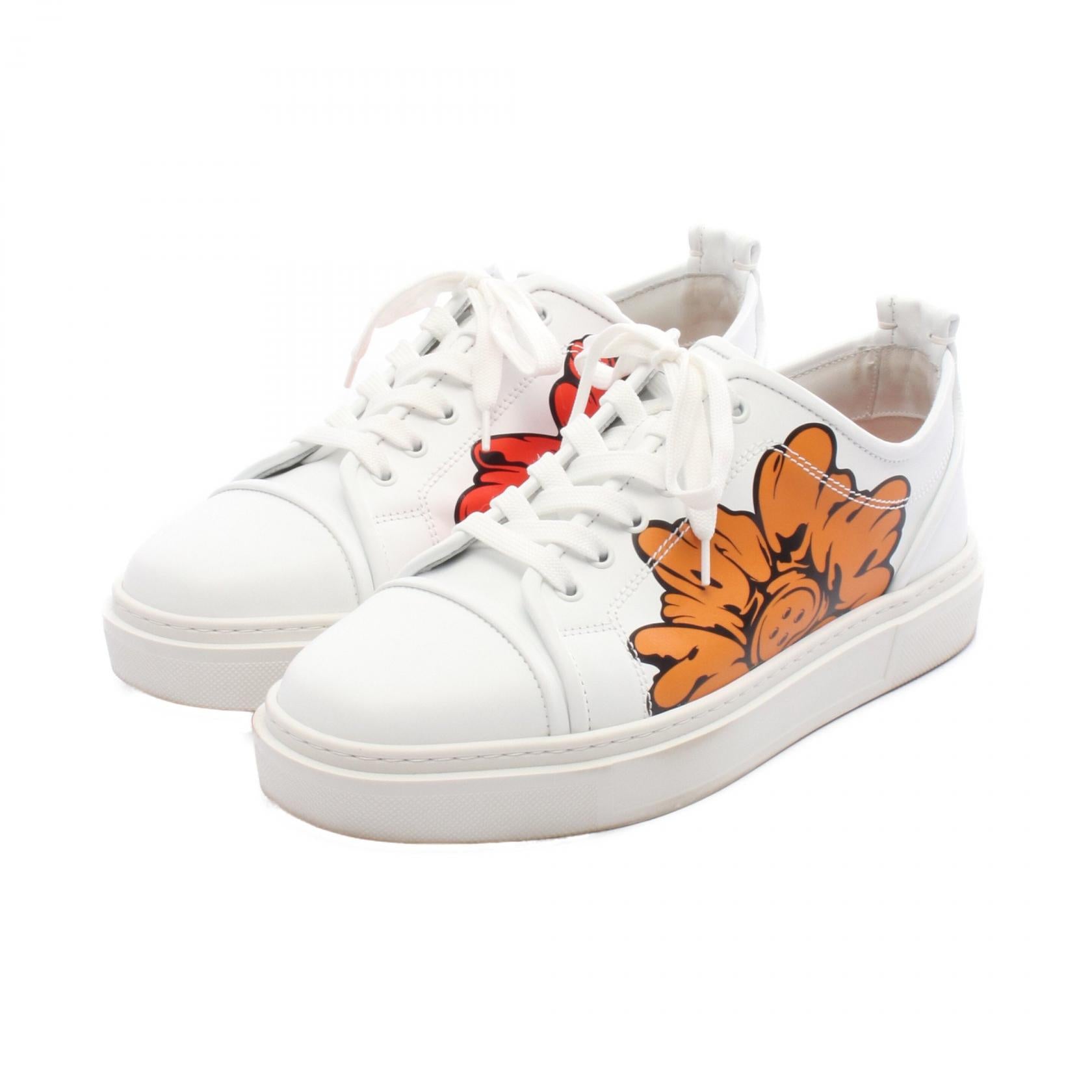 クリスチャン ルブタン　Adolon Junior Adolon Junior スニーカー フラワープリント レザー ホワイト マルチ