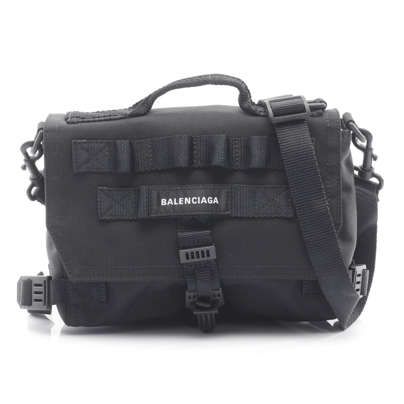 ARMY MESSENGER S ハンドバッグ その他 ナイロンキャンバス ブラック