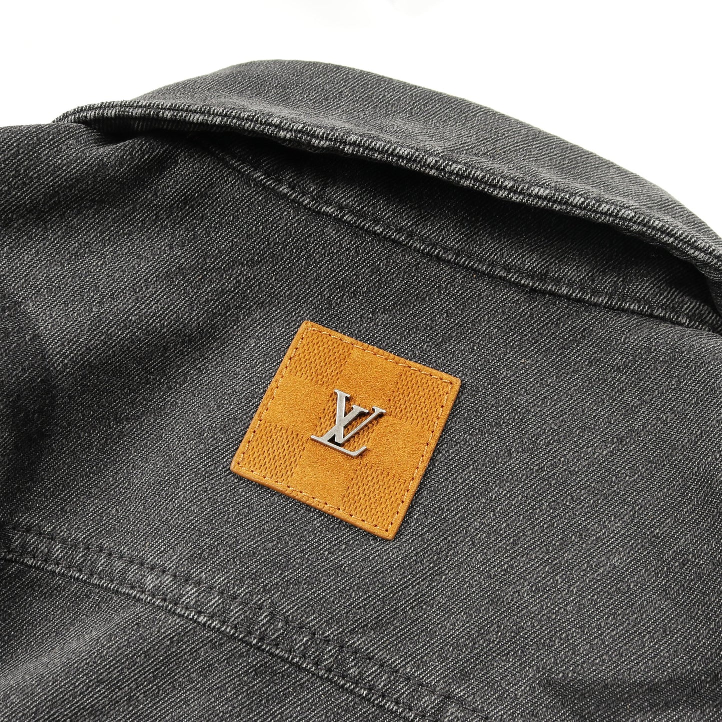 ジャイアントモノグラム デニムジャケット コットン ブラック 25SS ルイヴィトン アウター LOUIS VUITTON