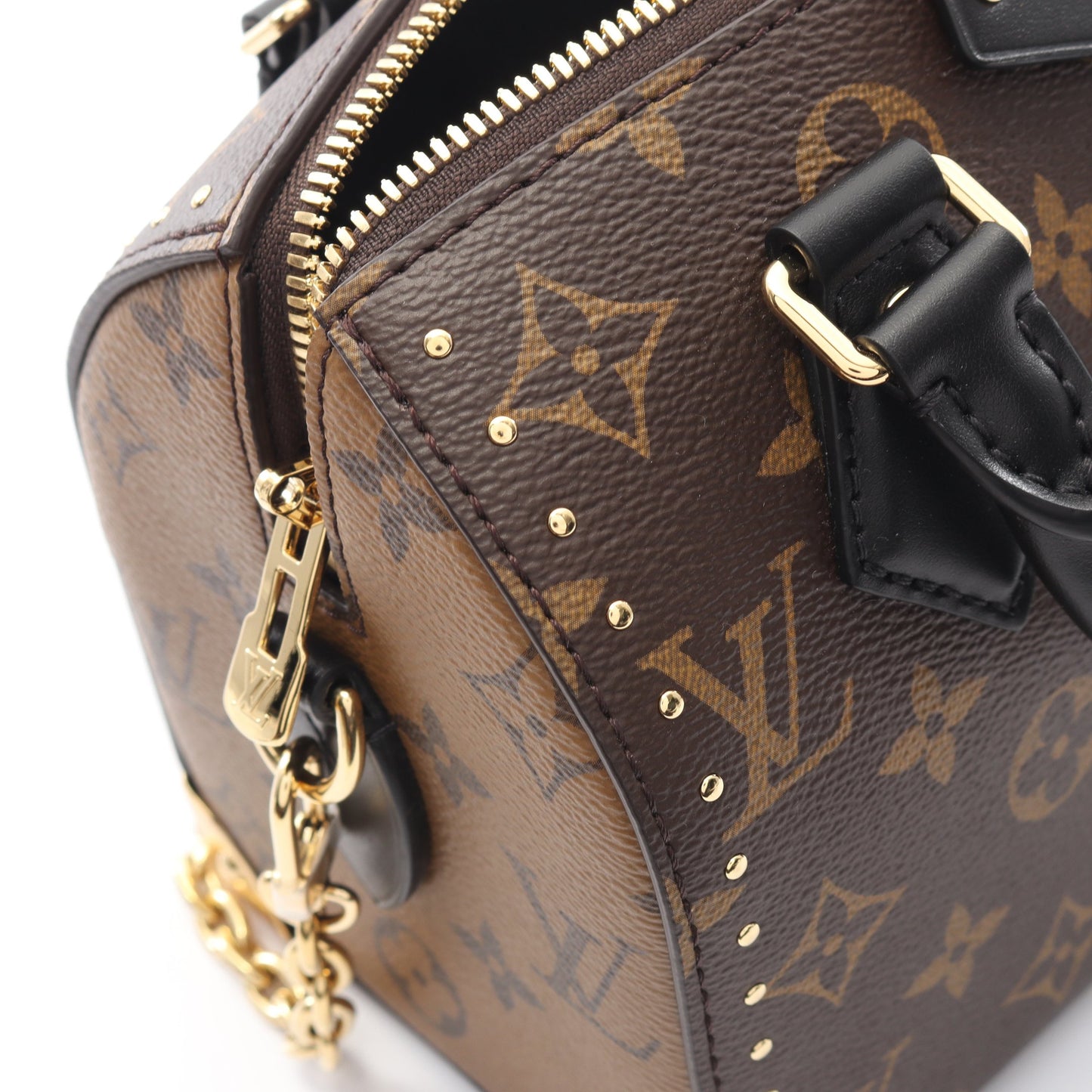 スピーディートランク 20 モノグラムリバース ハンドバッグ PVC レザー ブラウン ブラック 3WAY ルイヴィトン バッグ LOUIS VUITTON