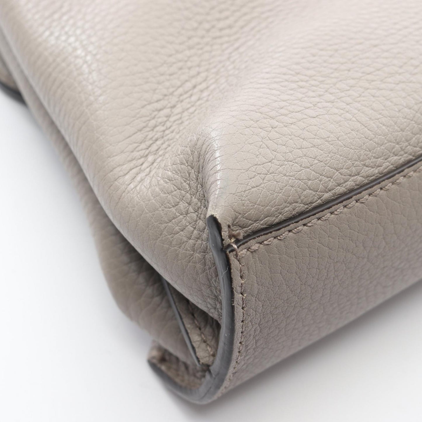 バンブー デイリー ハンドバッグ レザー ライトグレー 2WAY グッチ バッグ GUCCI