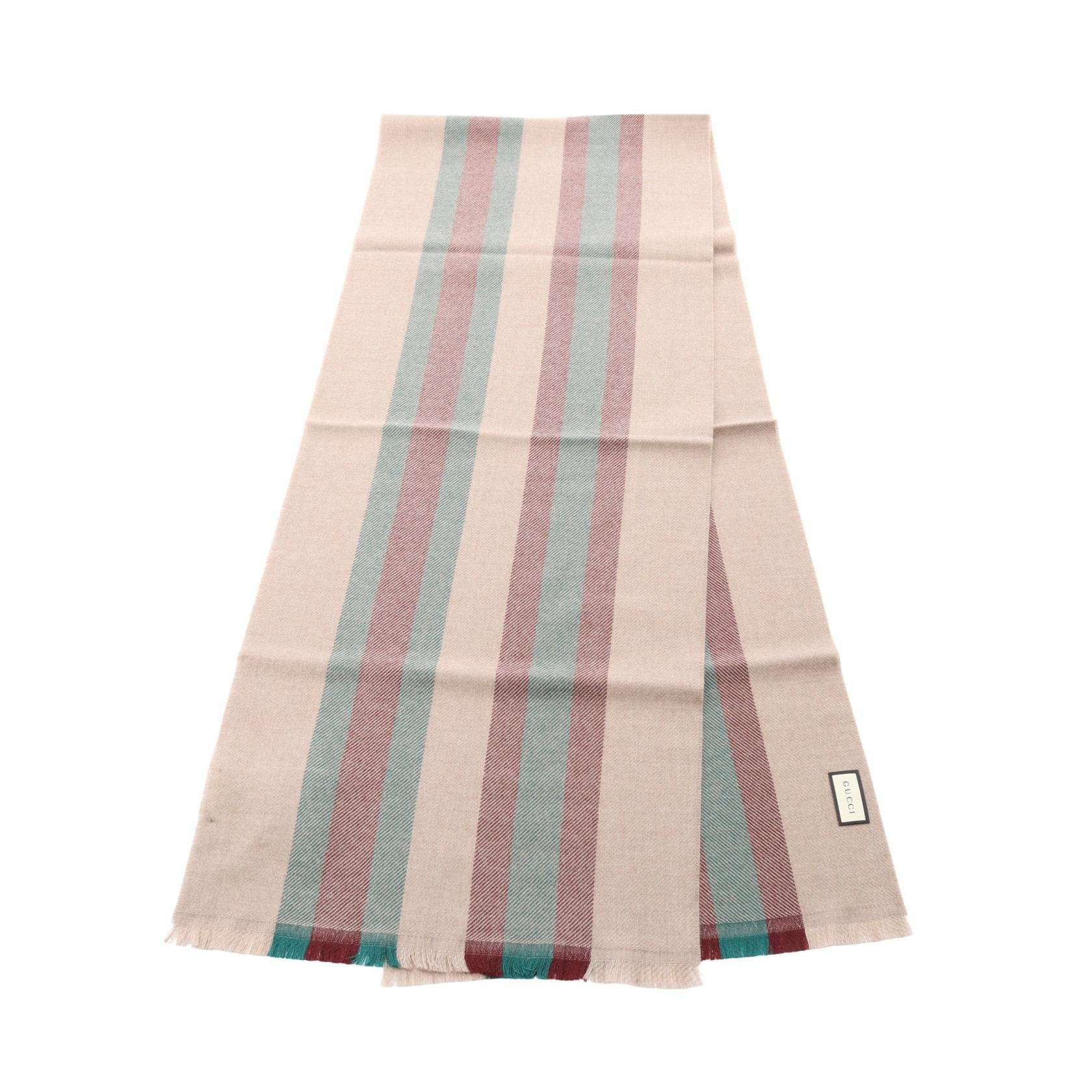 マフラー ウール ベージュ グリーン レッド グッチ – RECLO