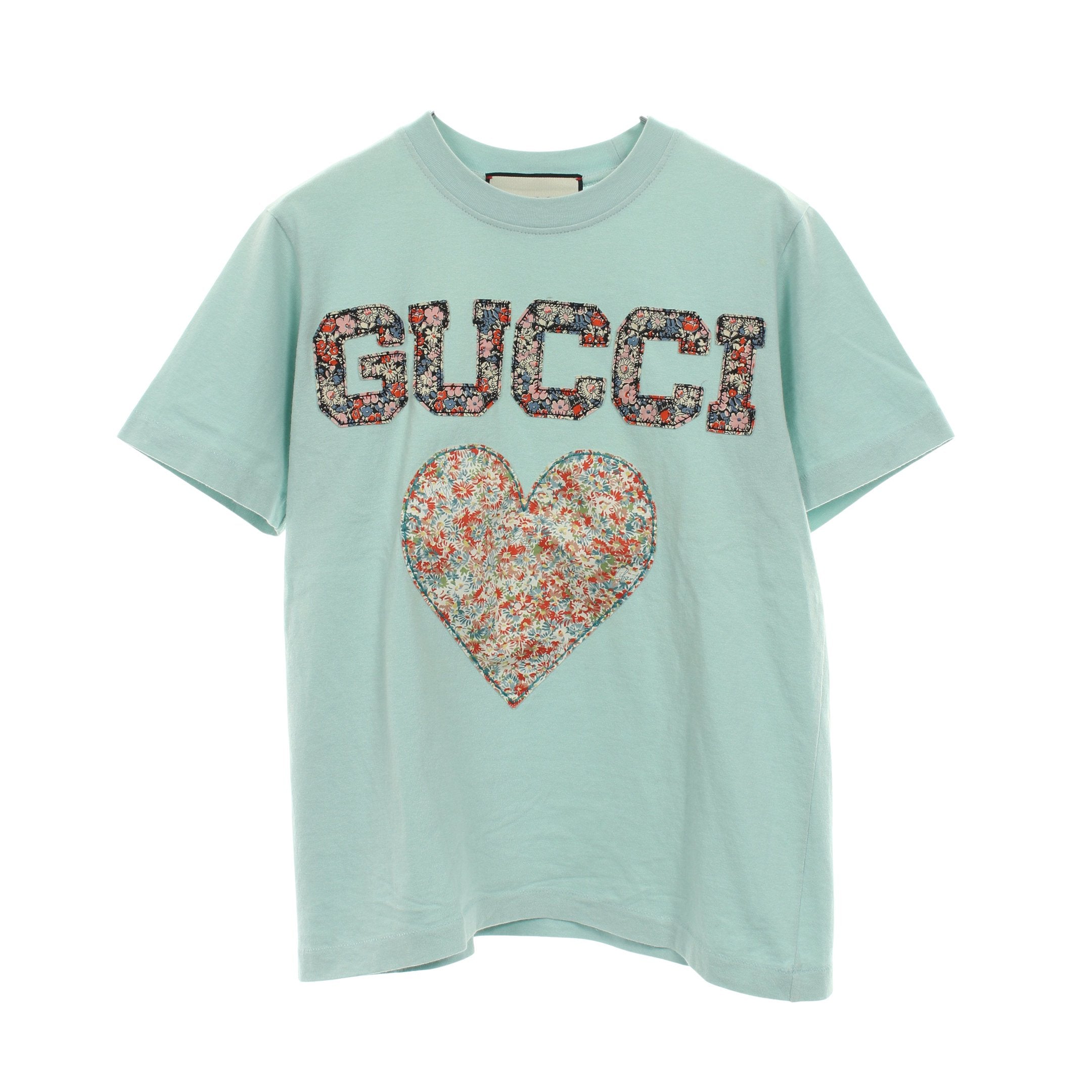 GUCCI × Liberty Tシャツ カットソー クルーネック 半袖 ハート 花柄