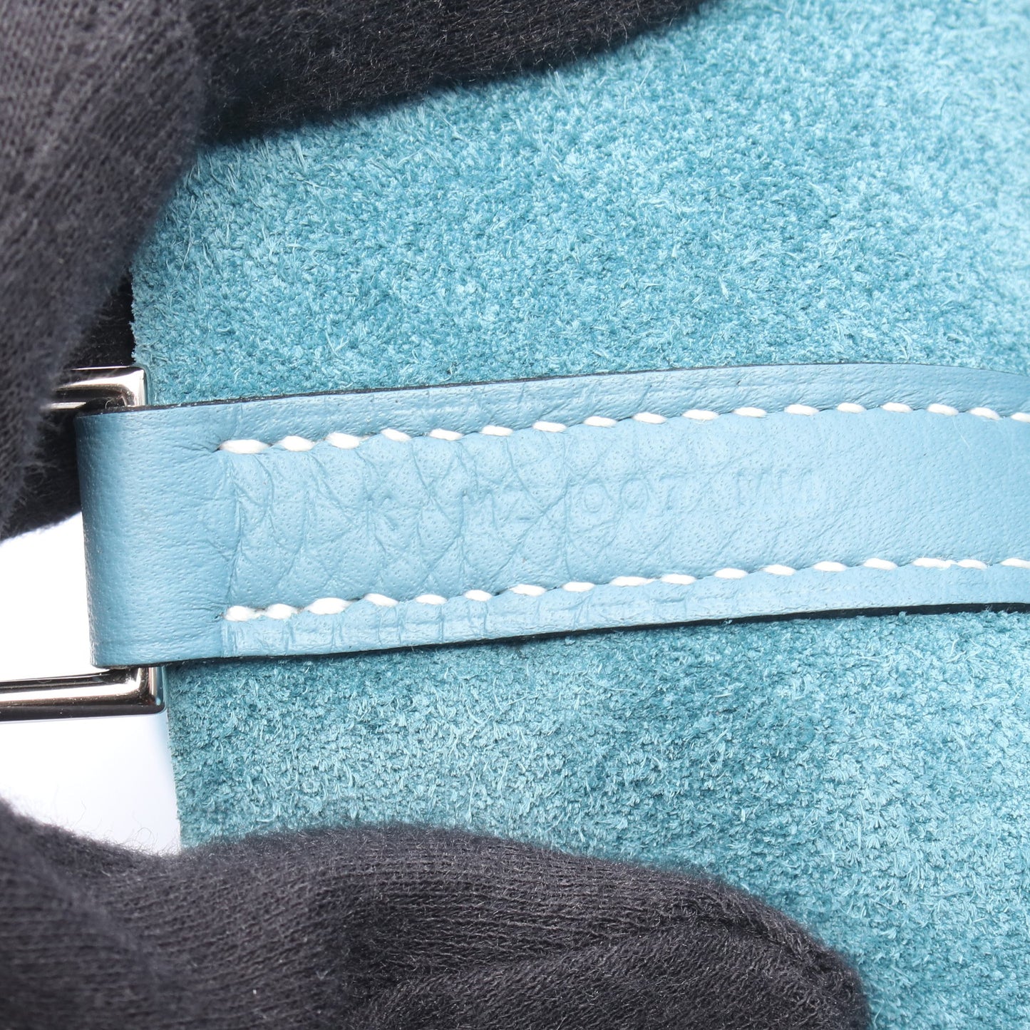 ピコタンロックPM ニューブルージーン ハンドバッグ トリヨンクレマンス ブルー シルバー金具 K刻印 エルメス バッグ HERMES