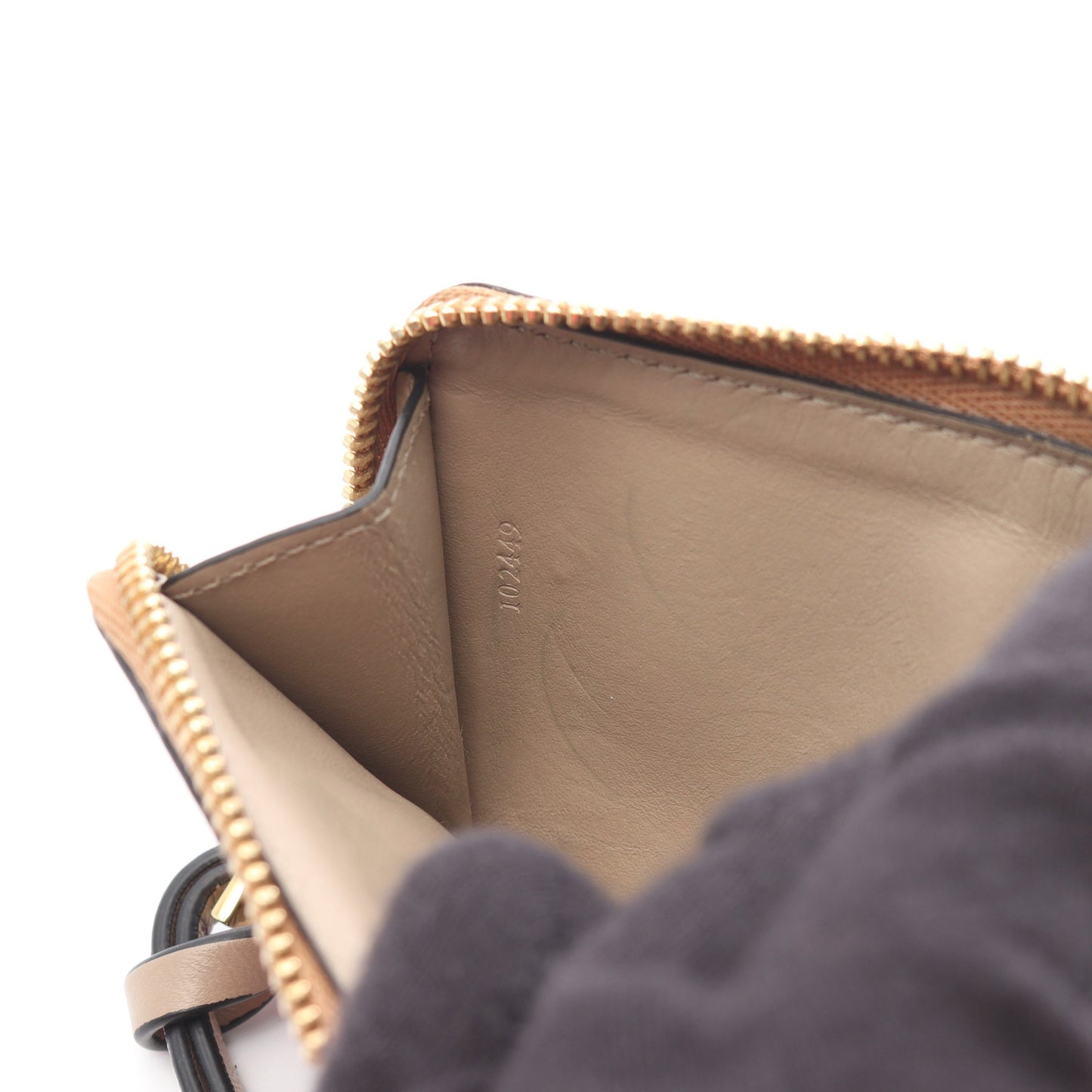 アナグラム コインカードホルダー カードケース コインケース レザー ブラウン ロエベ 財布・小物 LOEWE