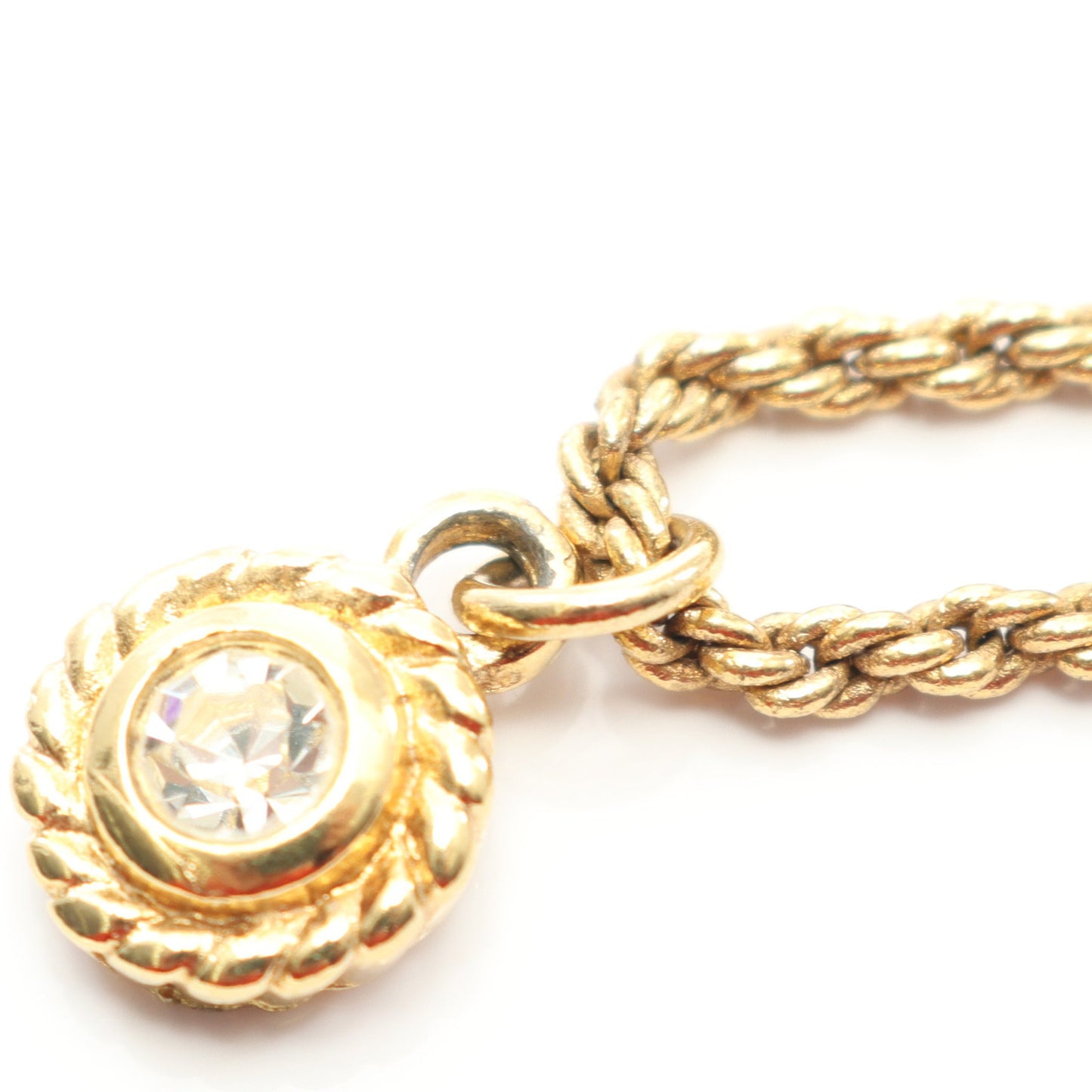 ネックレス GP ラインストーン ゴールド クリア クリスチャンディオール アクセサリー Christian Dior