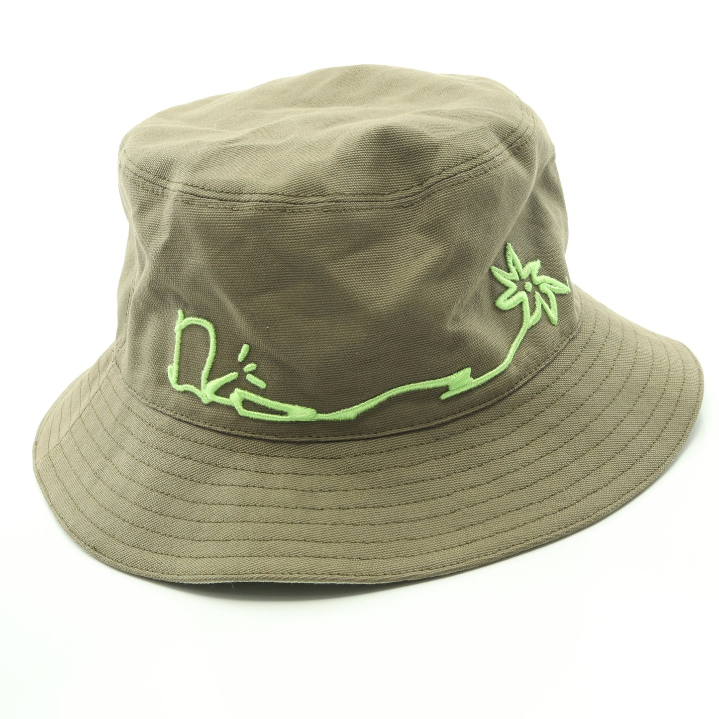 DIOR × TRAVIS SCOTT CACTUS JACK バケット ハット コットン カーキグリーン イエローグリーン ディオール 財布・小物 DIOR