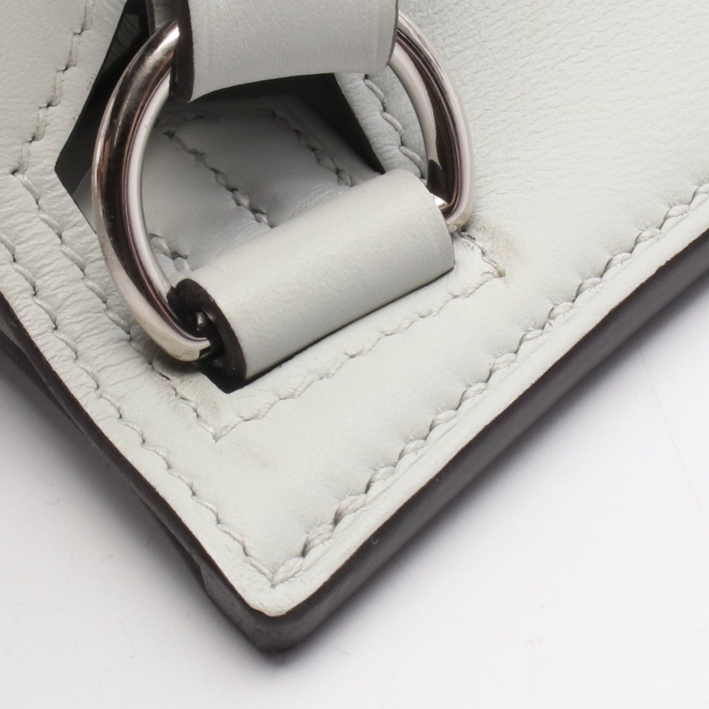 ジプシエール ミニ グリプラチナ ショルダーバッグ ヴォースイフト ライトグレー シルバー金具 W刻印 エルメス バッグ HERMES