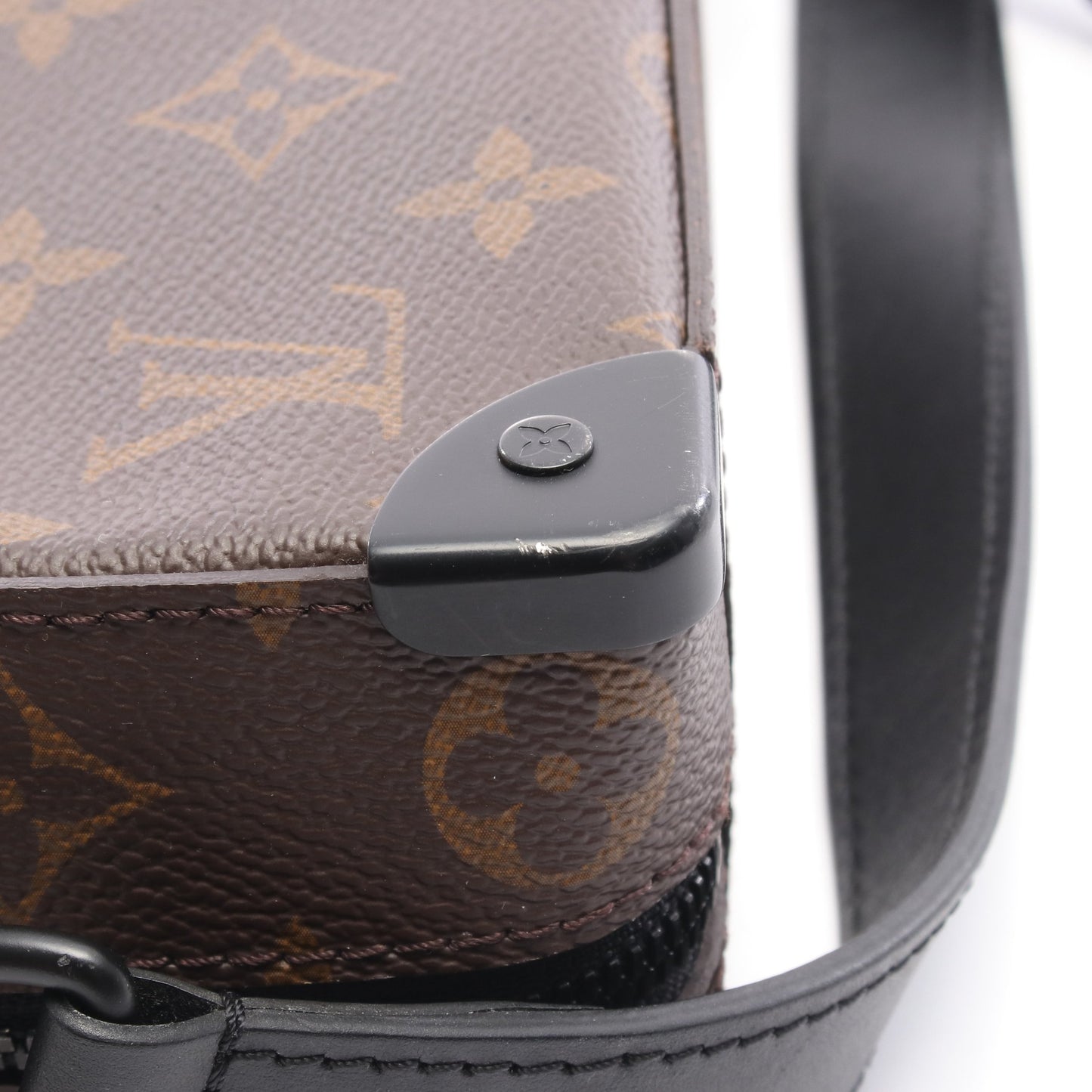 ハンドル ソフトトランク モノグラムマカサー ハンドバッグ PVC レザー ブラウン ブラック 2WAY ルイヴィトン バッグ LOUIS VUITTON