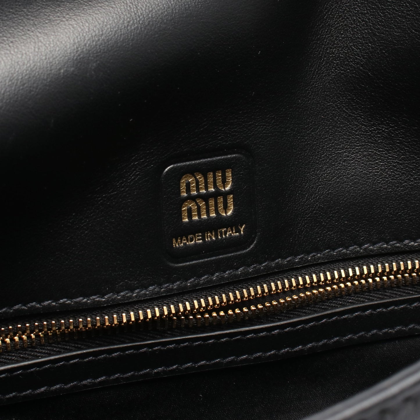 CRM FINE CALF ペニー ハンドバッグ レザー ブラック 2WAY ミュウミュウ バッグ miu miu