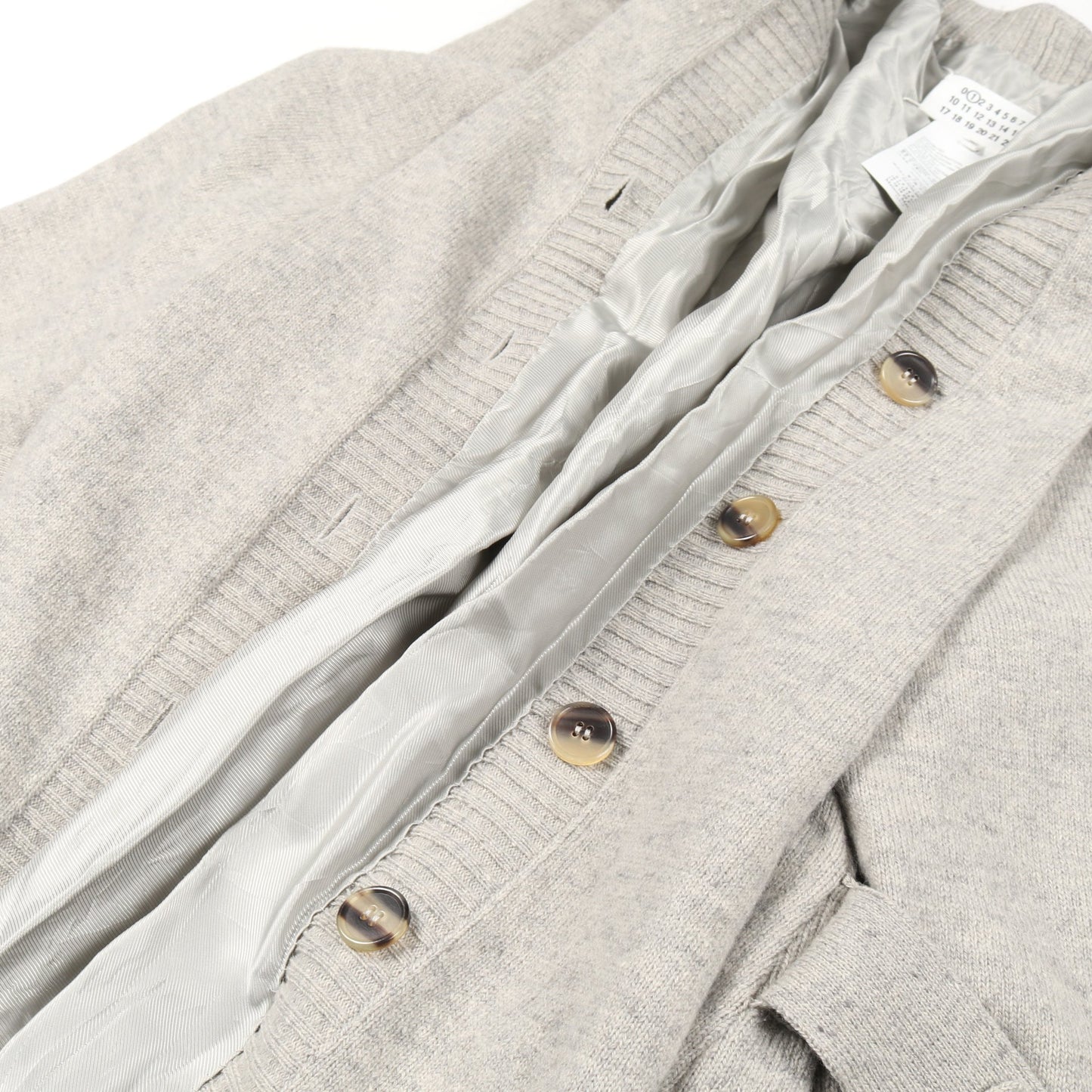 ロング カーディガン ウール ライトグレー メゾンマルジェラ1 トップス Maison Margiela 1
