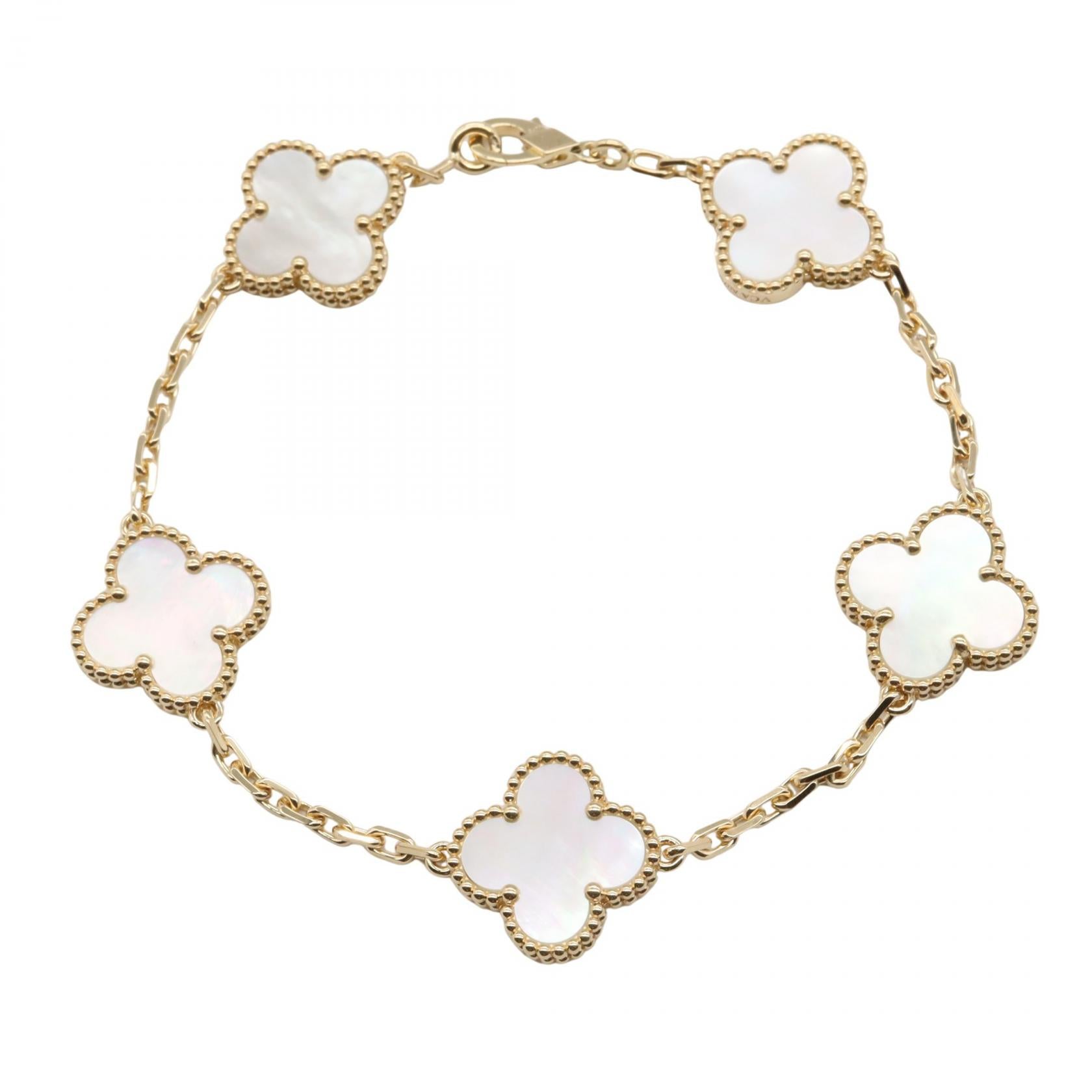 最高級品質 アルハンブラ ブレスレット マザーオブパール YG 最高級品質 アルハンブラ ブレスレット マザーオブパール YG 楽天市場