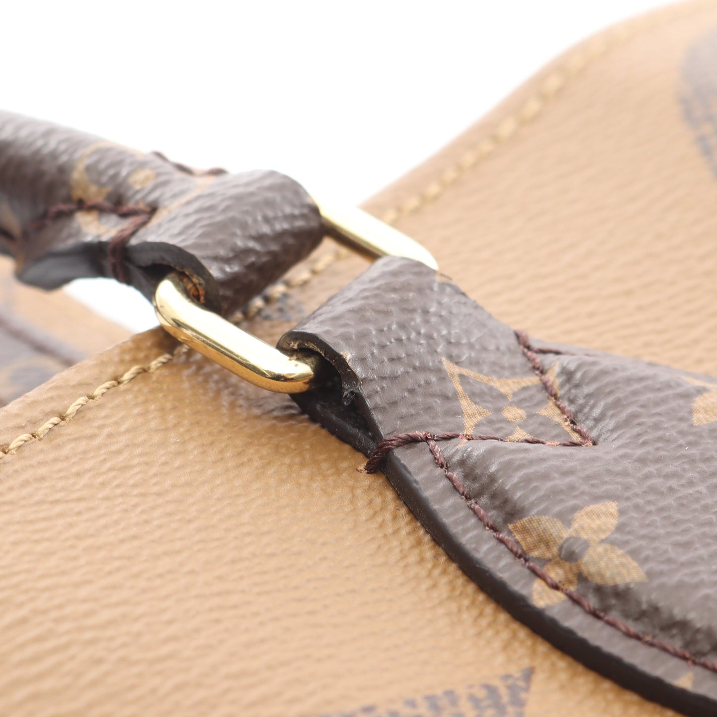 オンザゴーGM モノグラムジャイアント リバース ショルダーバッグ トートバッグ PVC ブラウン ベージュ 2WAY ルイヴィトン バッグ LOUIS VUITTON