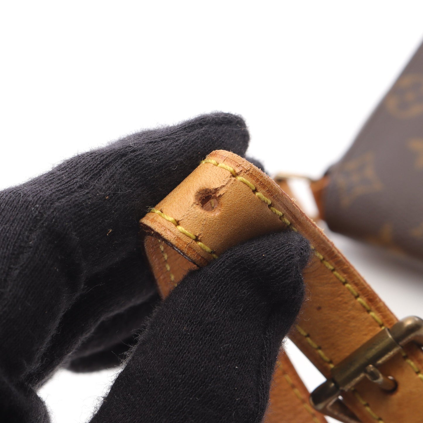 ミュゼットサルサ ショートストラップ モノグラム ショルダーバッグ PVC レザー ブラウン ルイヴィトン バッグ LOUIS VUITTON