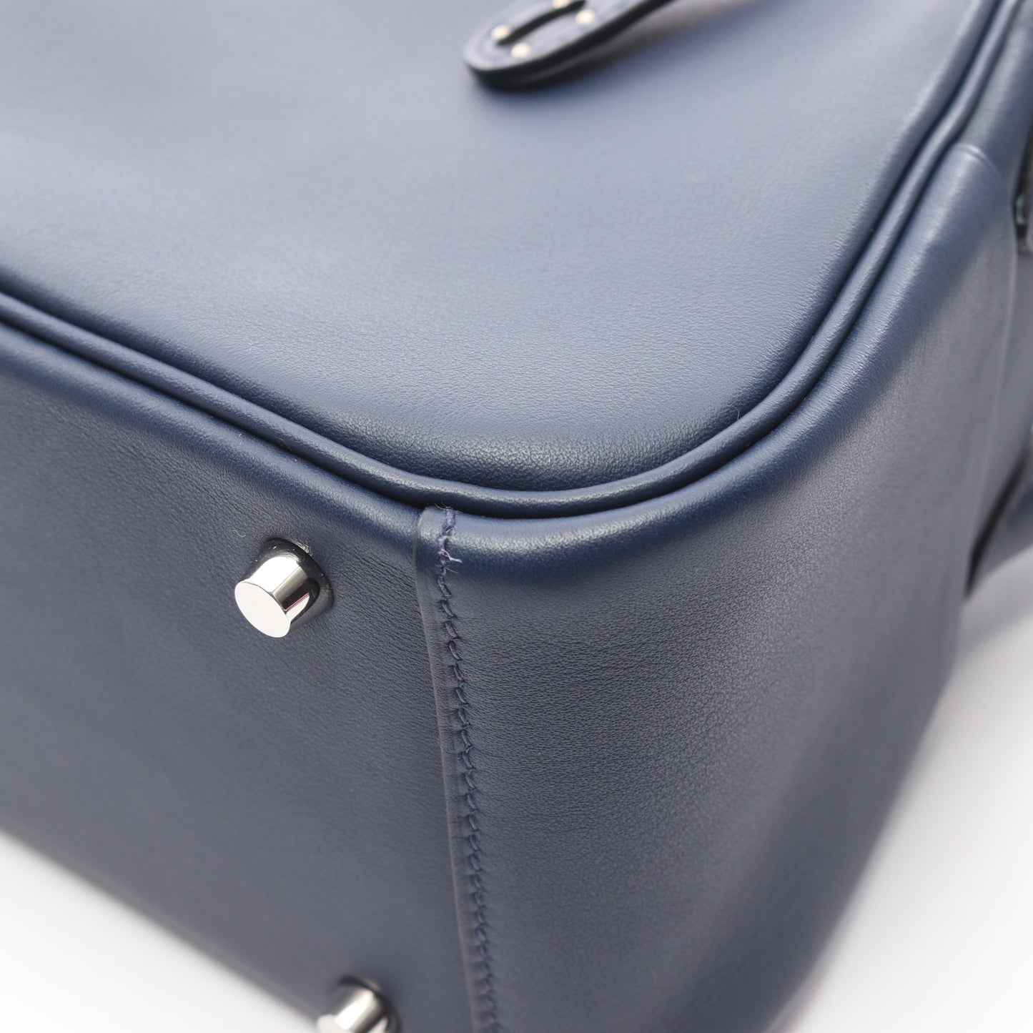 リンディ ミニ ブルーサフィール ショルダーバッグ ヴォースイフト ネイビー シルバー金具 W刻印 エルメス バッグ HERMES