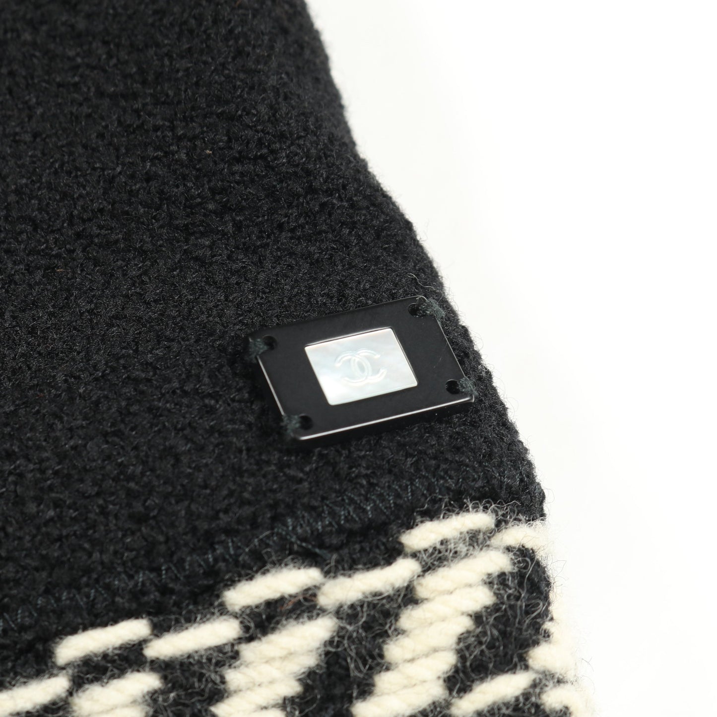 ココマーク ツイード ジャケット ウール ブラック ホワイト シャネル アウター CHANEL