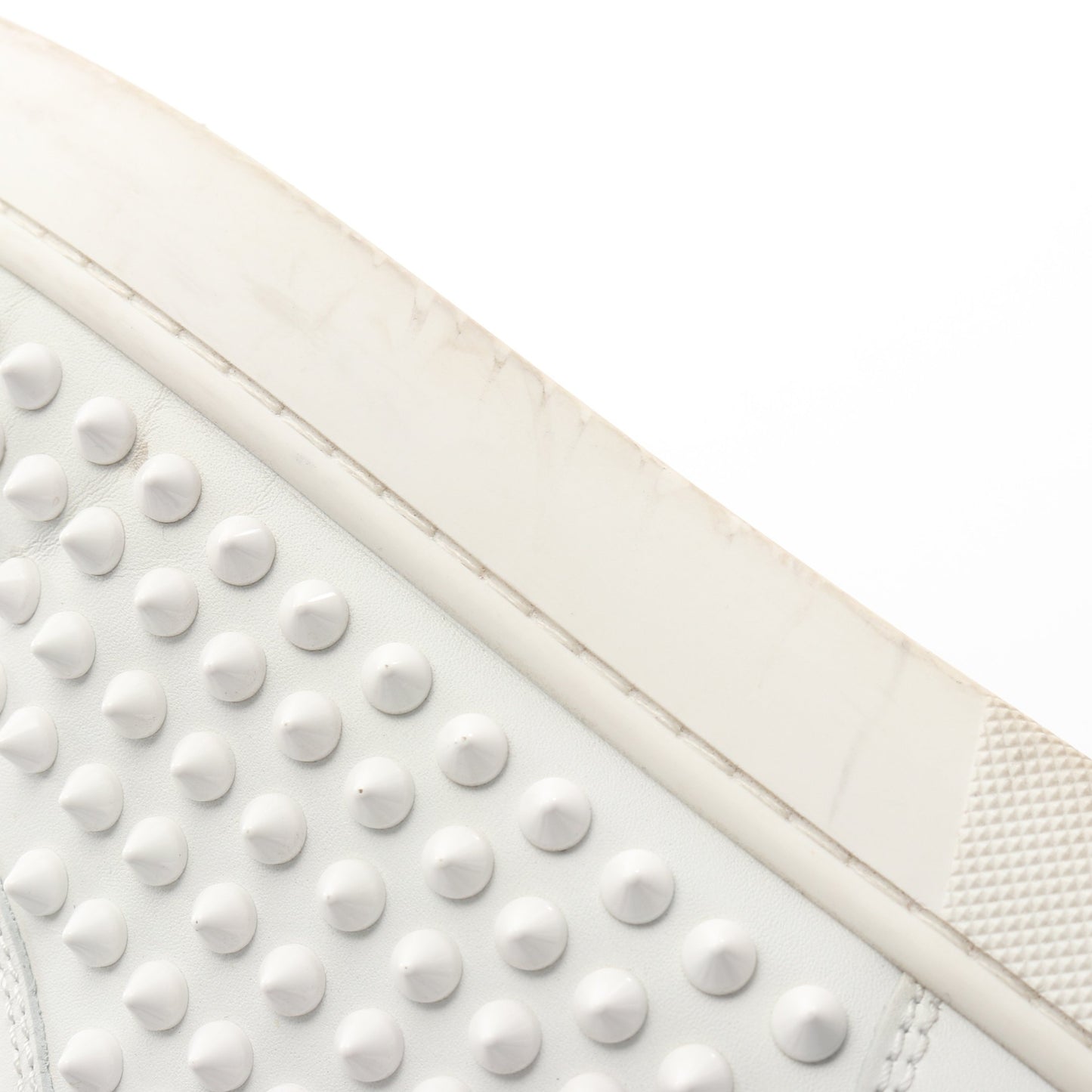 ハイカットスニーカー レザー ホワイト スパイクスタッズ クリスチャンルブタン シューズ Christian Louboutin