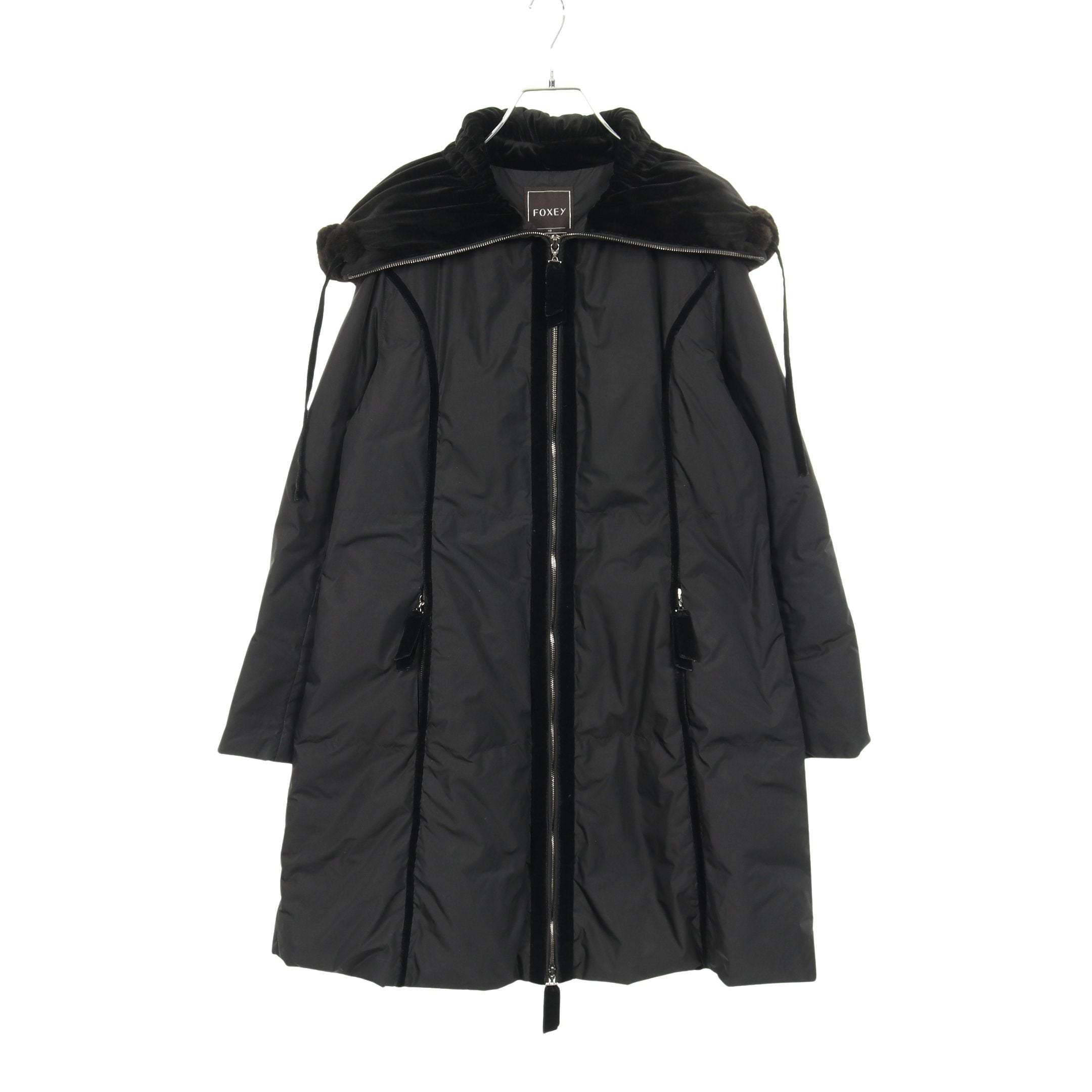 2022♡フォクシー ダウンコート☆ブラックブラック ダウンコート ヌートリア ブラック フード付き フォクシー – RECLO