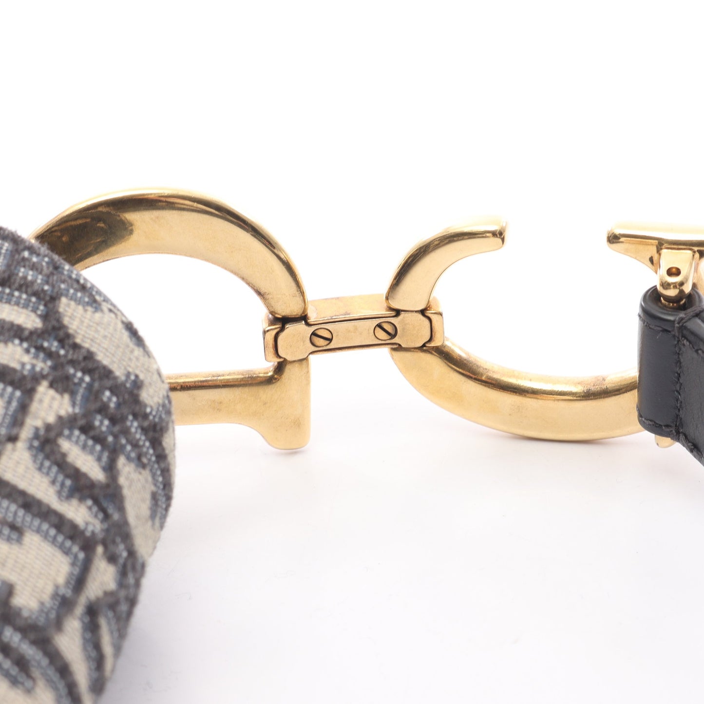 サドルバッグ オブリークジャカード ハンドバッグ キャンバス レザー ベージュ ネイビー 2WAY クリスチャンディオール バッグ Christian Dior