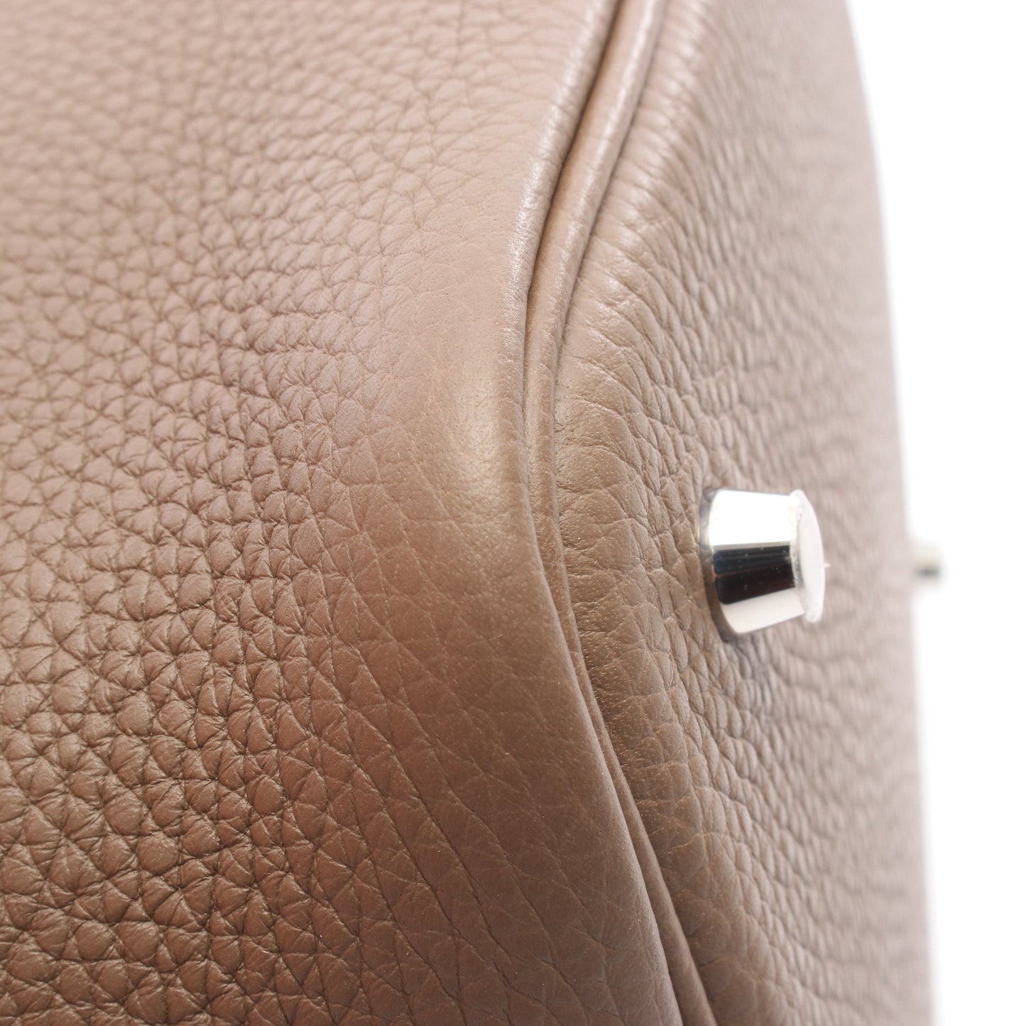 ピコタンロックMM エトゥープ ハンドバッグ トリヨンクレマンス グレーブラウン シルバー金具 D刻印 エルメス バッグ HERMES