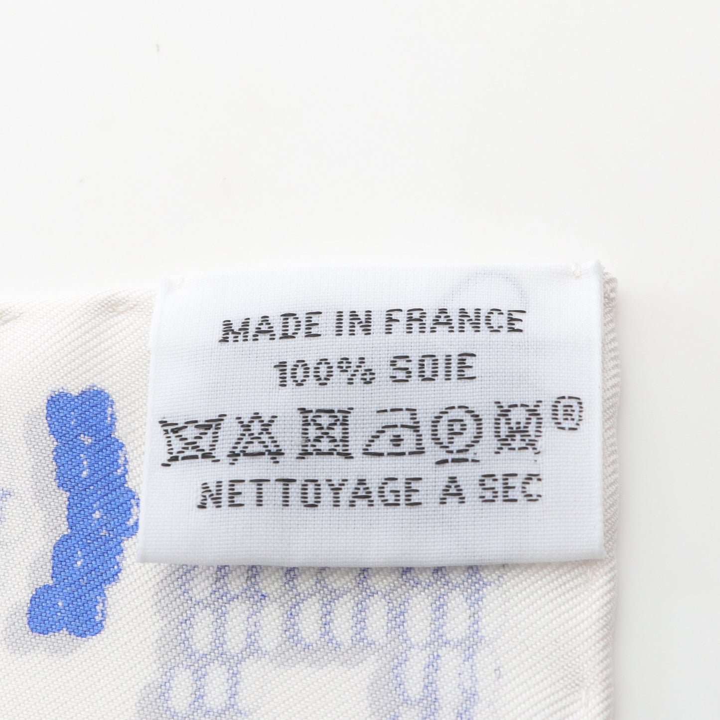 プチカレ カレ45 KELLY EN PERLES スカーフ シルク ホワイト レッド ブルー エルメス 財布・小物 HERMES