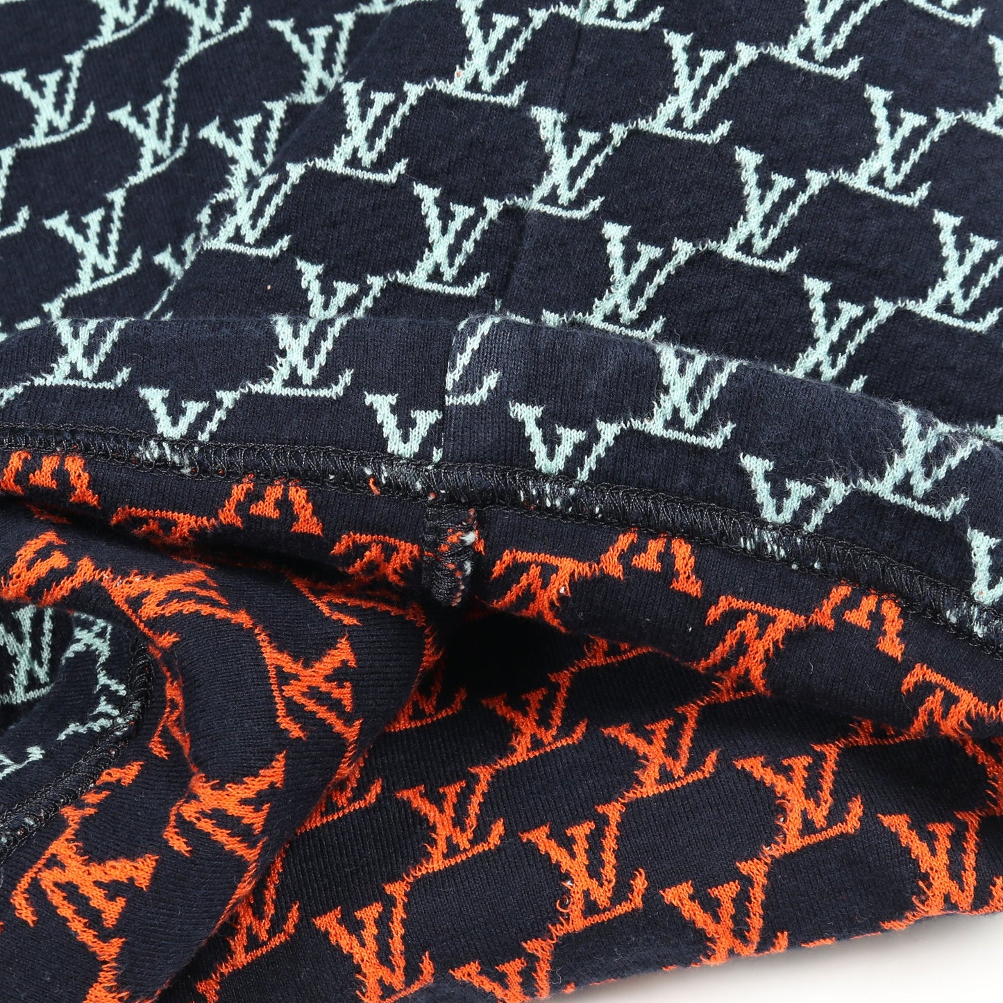 モノグラム ショート パンツ コットン ネイビー ライトブルー ルイヴィトン ボトムス LOUIS VUITTON