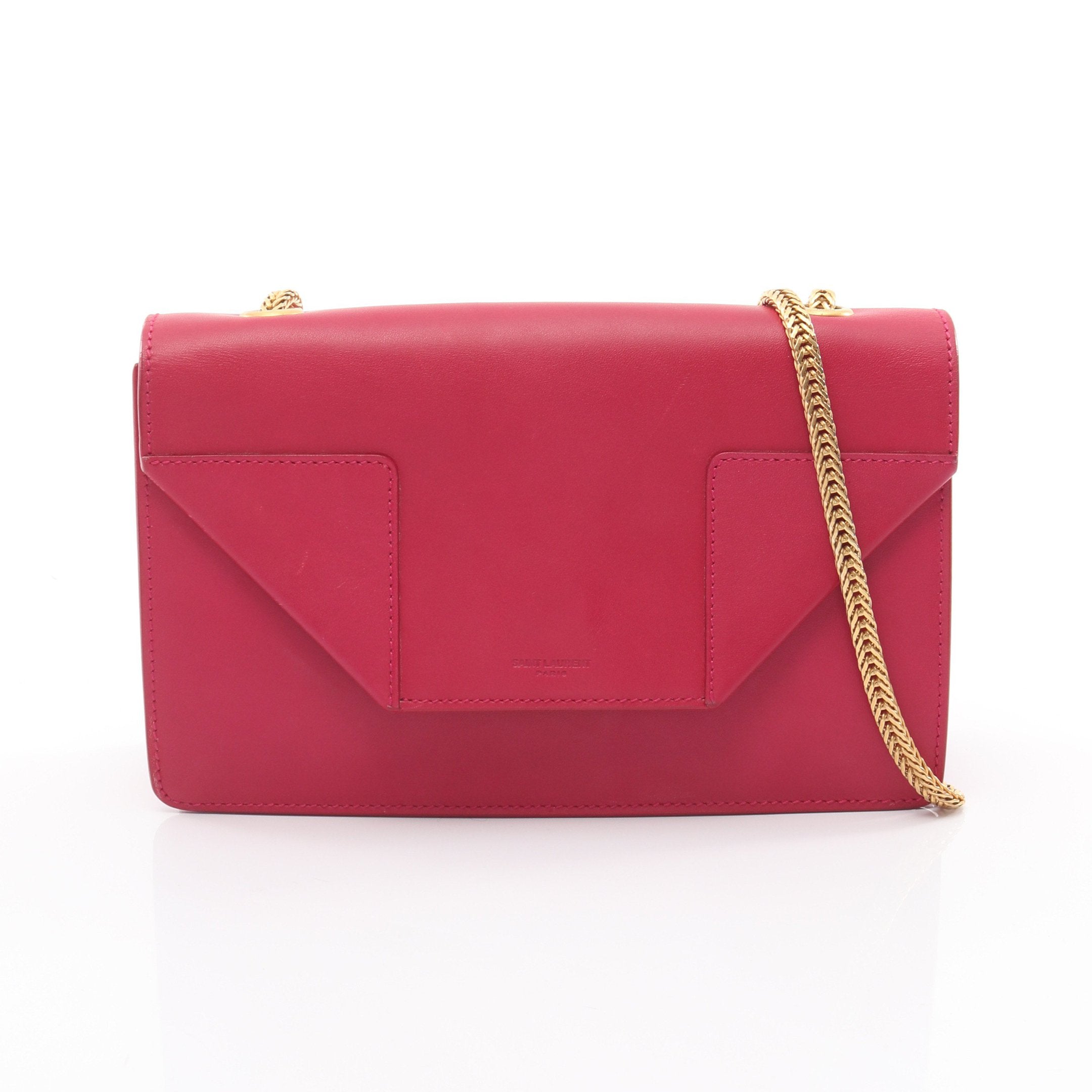 KanSAINT LAURENT サンローラン　ベティ　チェーンバッグ ベティ チェーンショルダーバッグ レザー ピンクパープル サンローラン