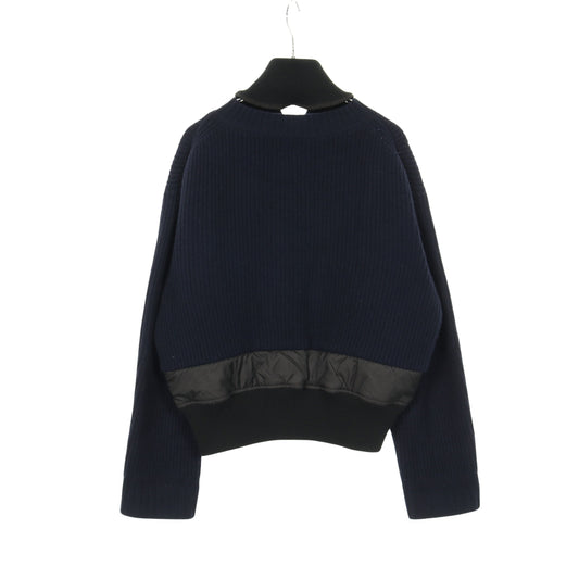 ブルゾン ボンバージャケット ウール ブラック ネイビー 切替 サカイ